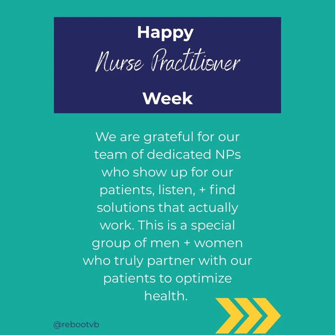 Happy Nurse Practitioner Week 2025!🎉

We 💚 our team of NPs + the work they do each day to help you take charge of your health.

Some important facts to know about our team's approach to optimal health: 

⏩There are no magic pills - we take time, in