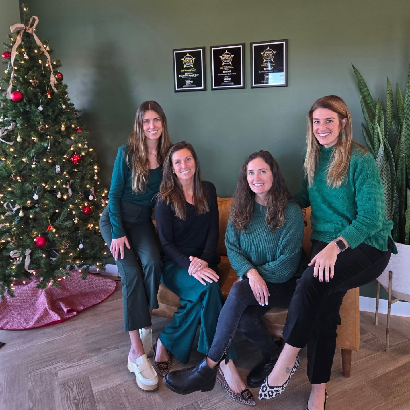 Tonight is our annual REBOOT holiday party hosted by our Leadership Team.💚💙

Some years we've gone big, others have been low-key. Either way we make a point to get our team together to celebrate the successes of the year + say CHEERS to the coming 