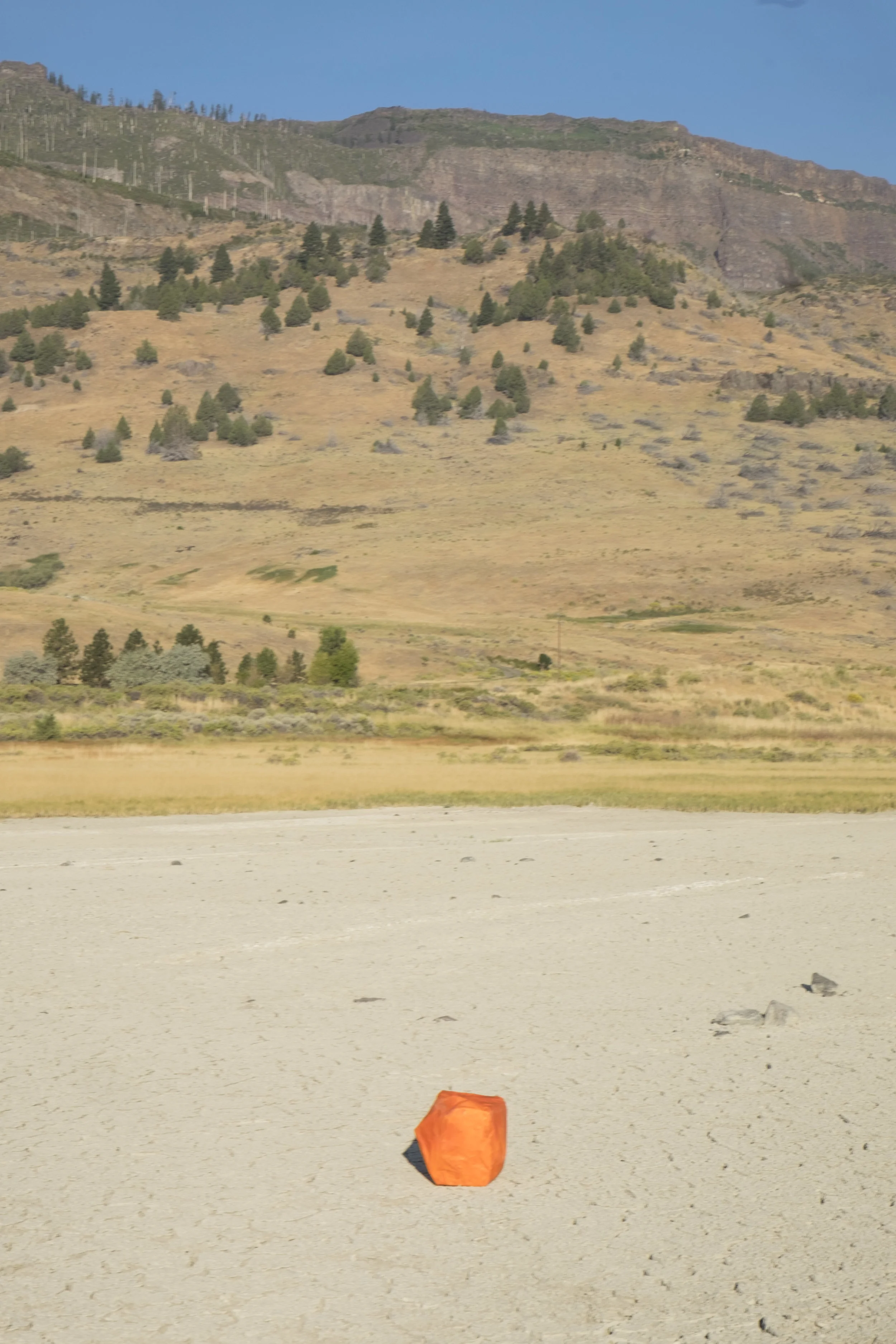 Rock Portrait (Orange with Mountains)