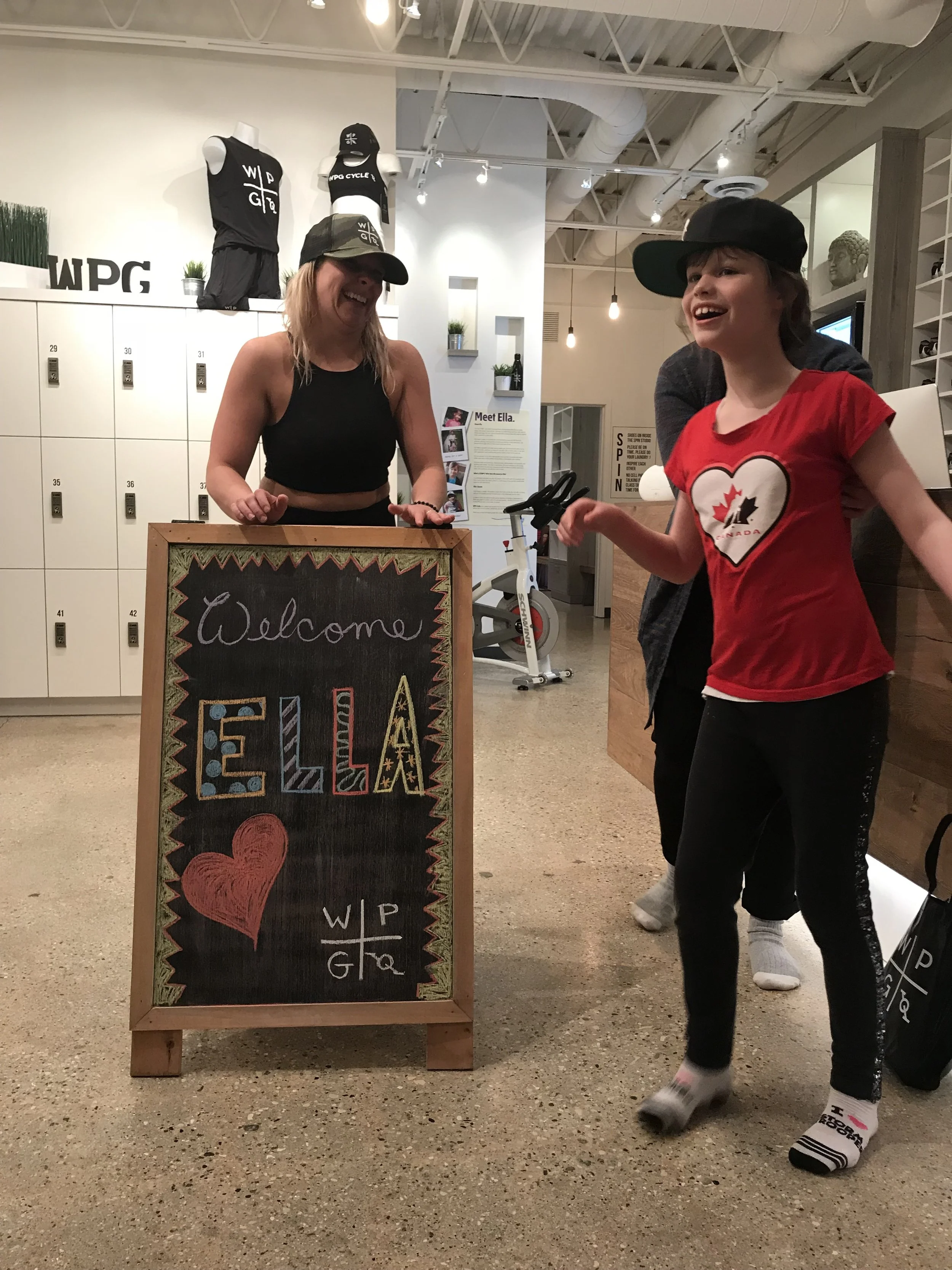 Pictured: Ella during her first visit to WPG Cycle .