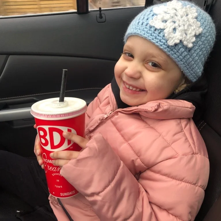 Pictured: Drea is all smiles after a recent visit to the BDI .