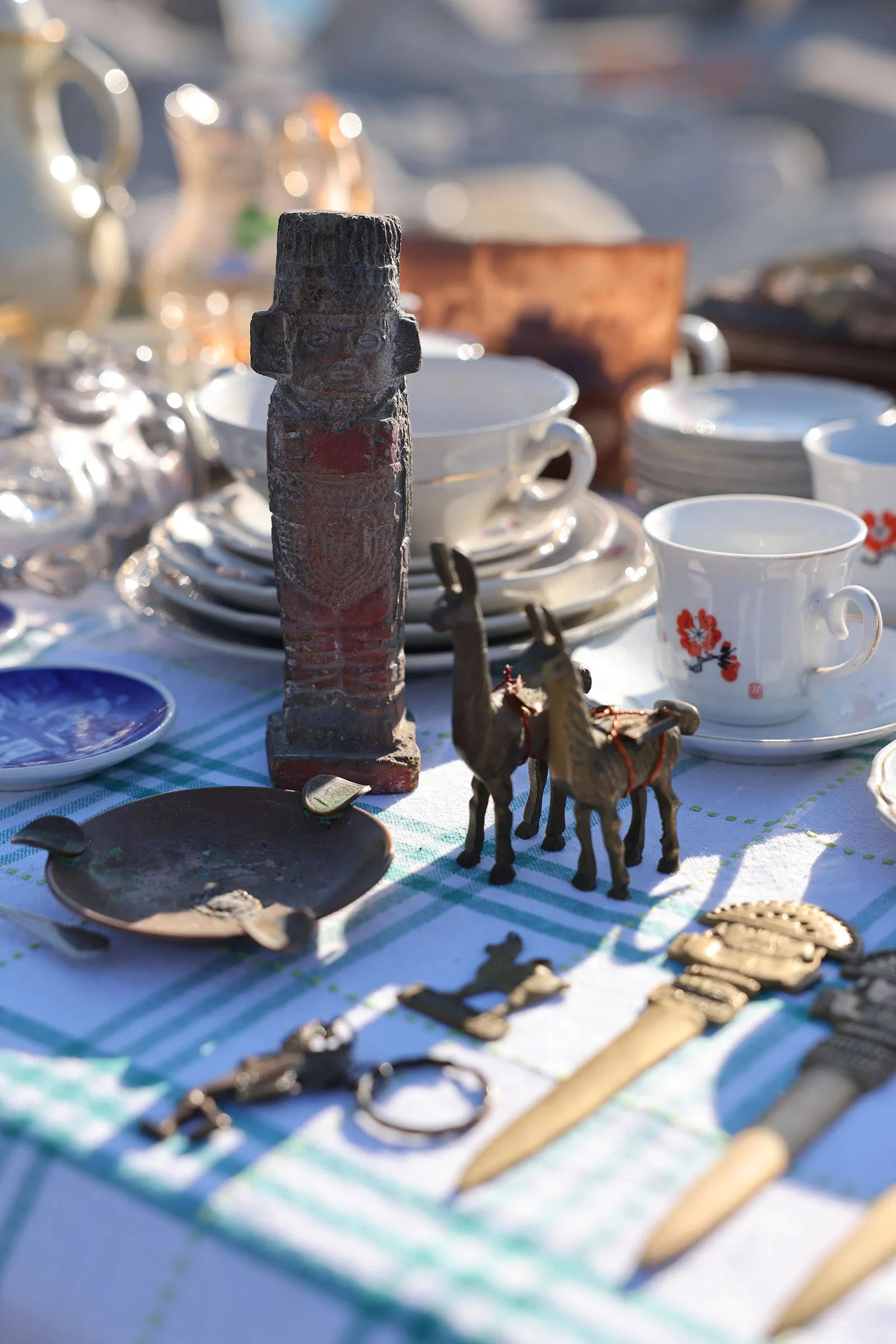 Försäljning av små antikviteter i Viña del Mar, Chile