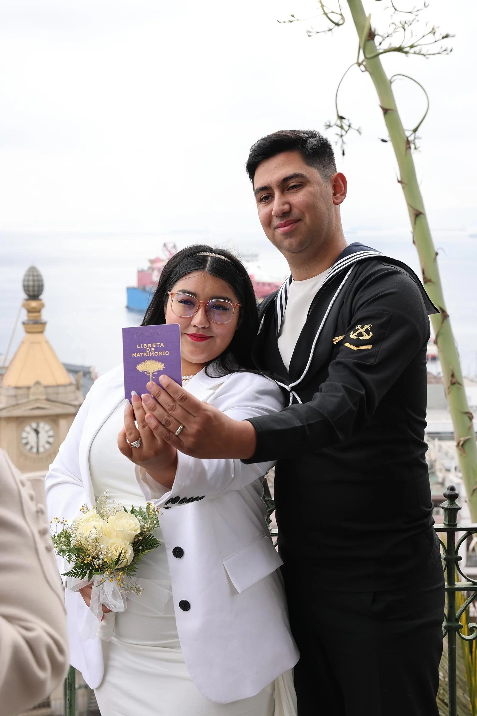  Bröllopspar i Valparaiso, Chile 