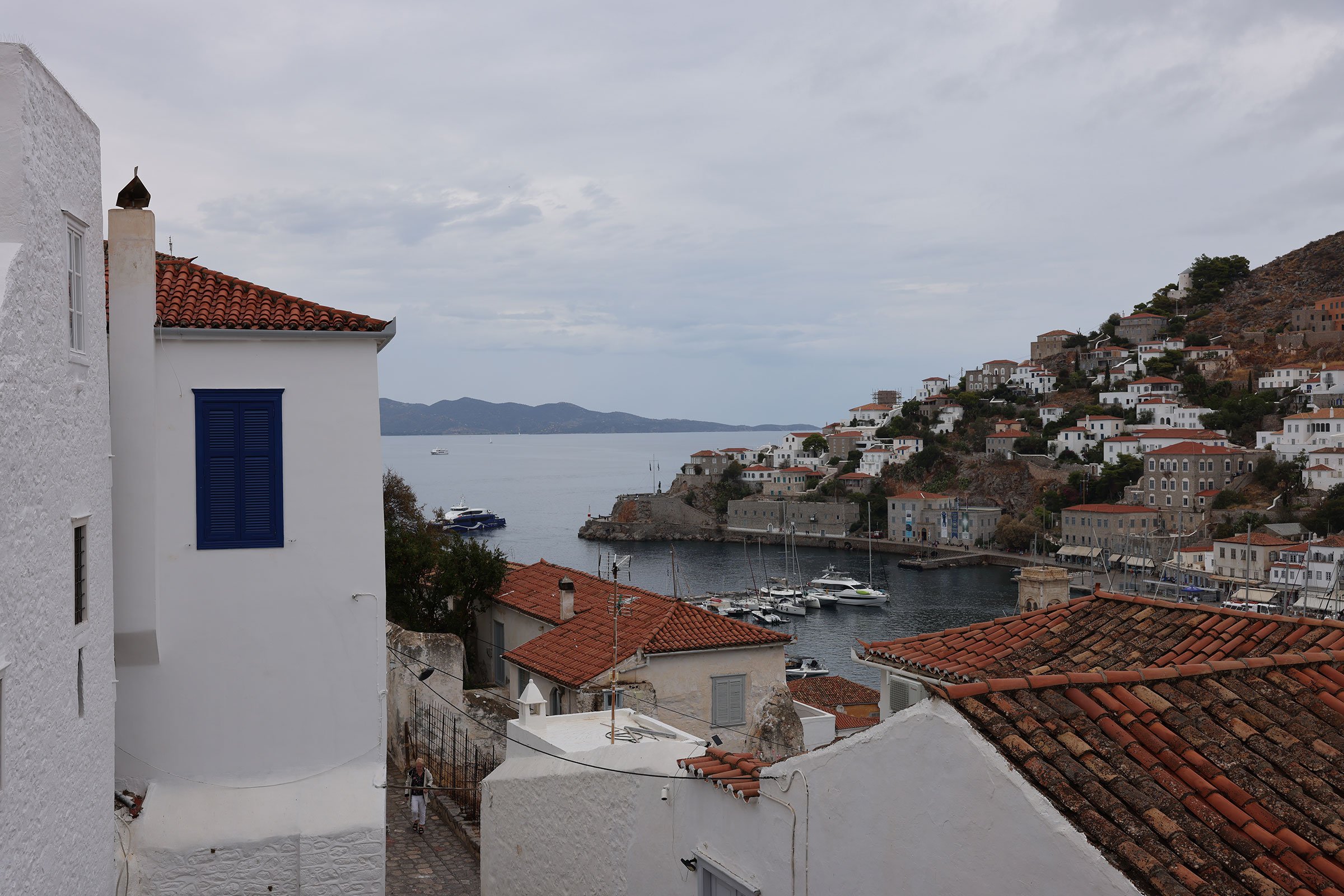 Ön Hydra och Egeiska havet, Grekland