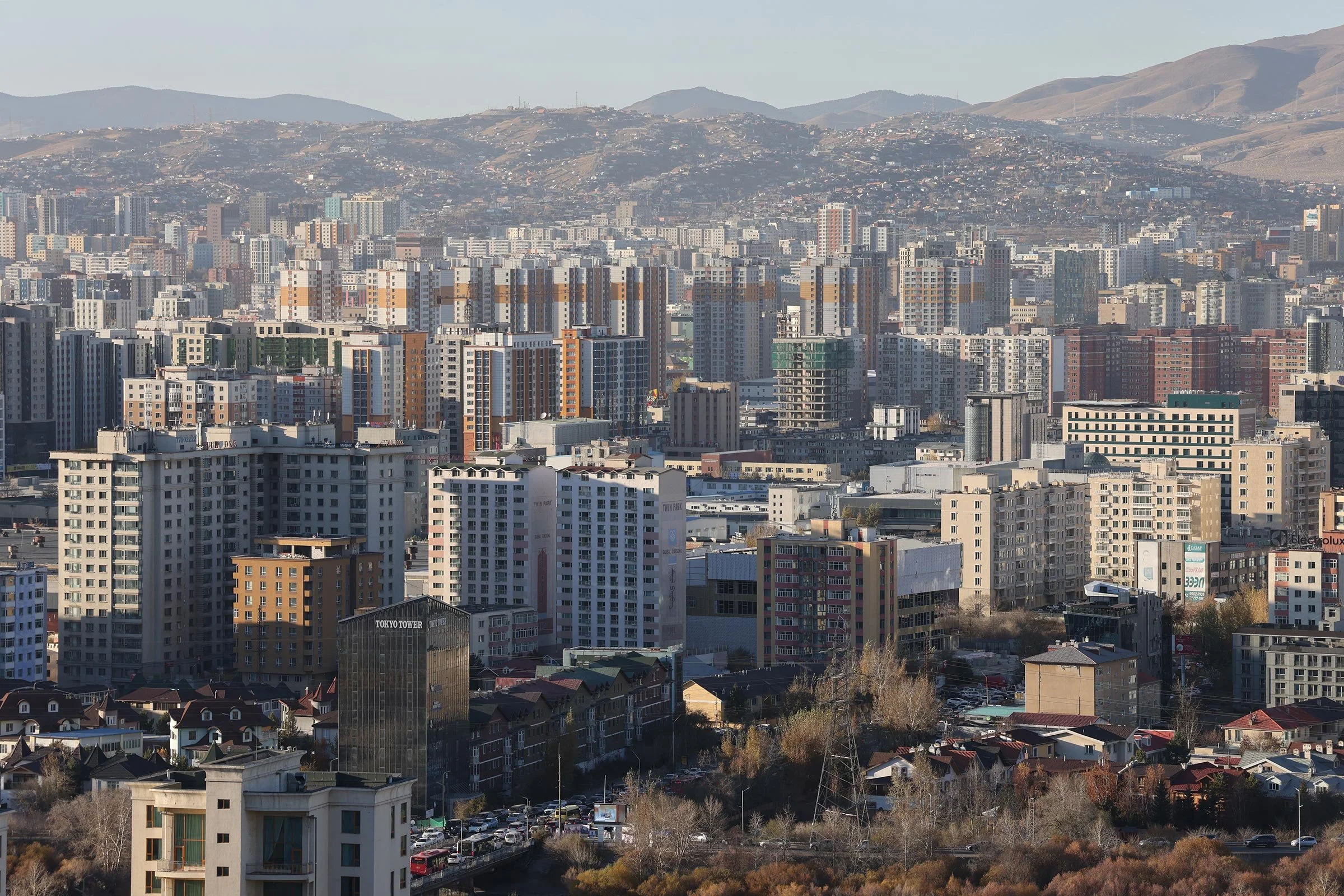 Utsikt över Ulaanbaatar, Mongoliet