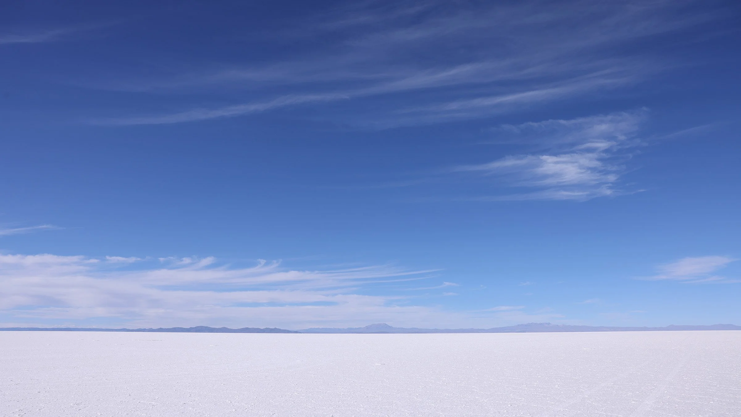 Salar de Uyuni, världens största saltöken, i Bolivia