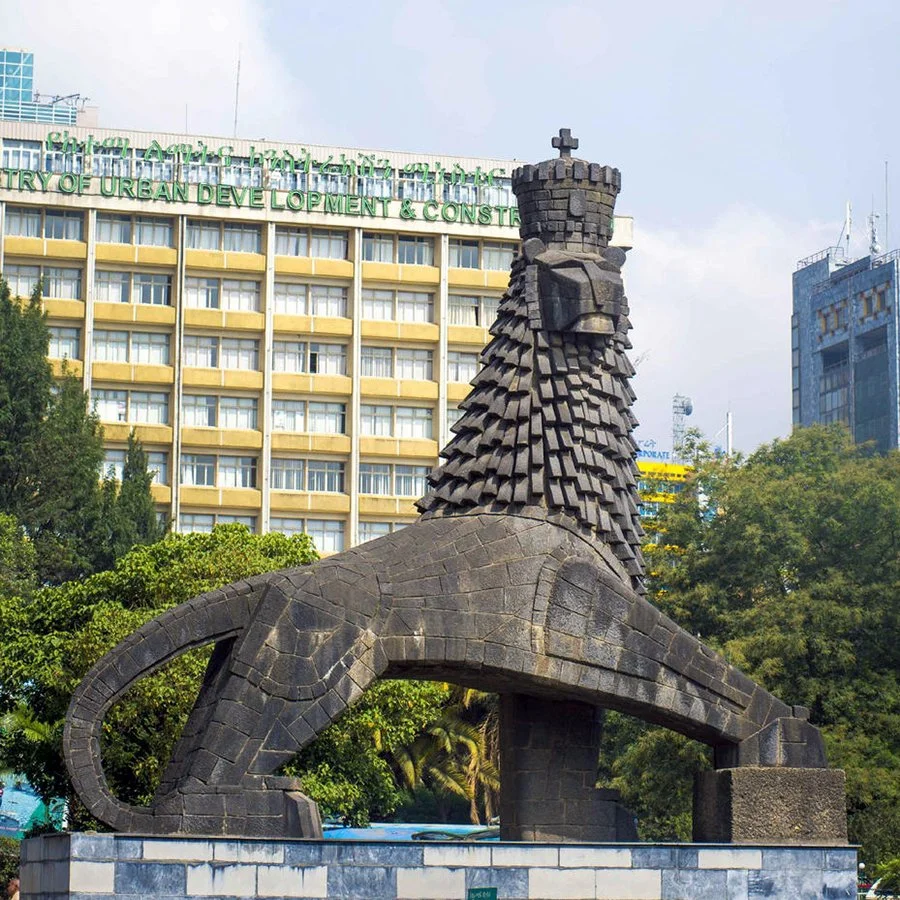 Statue of the lion of Judah, Addis Abeba, Etiopien