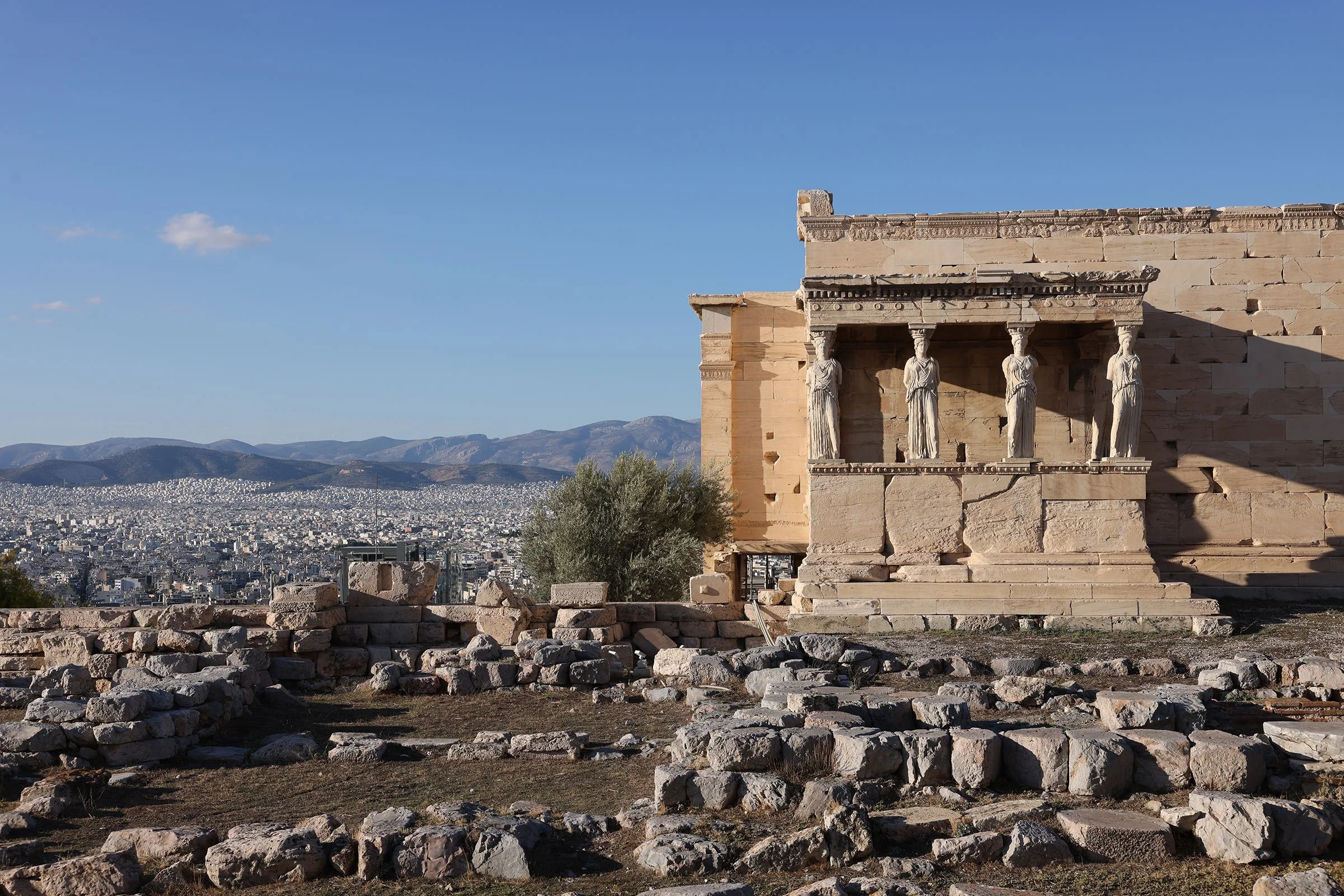 Templet Erechtheion med Karyatidernas veranda, Akropolis, Aten