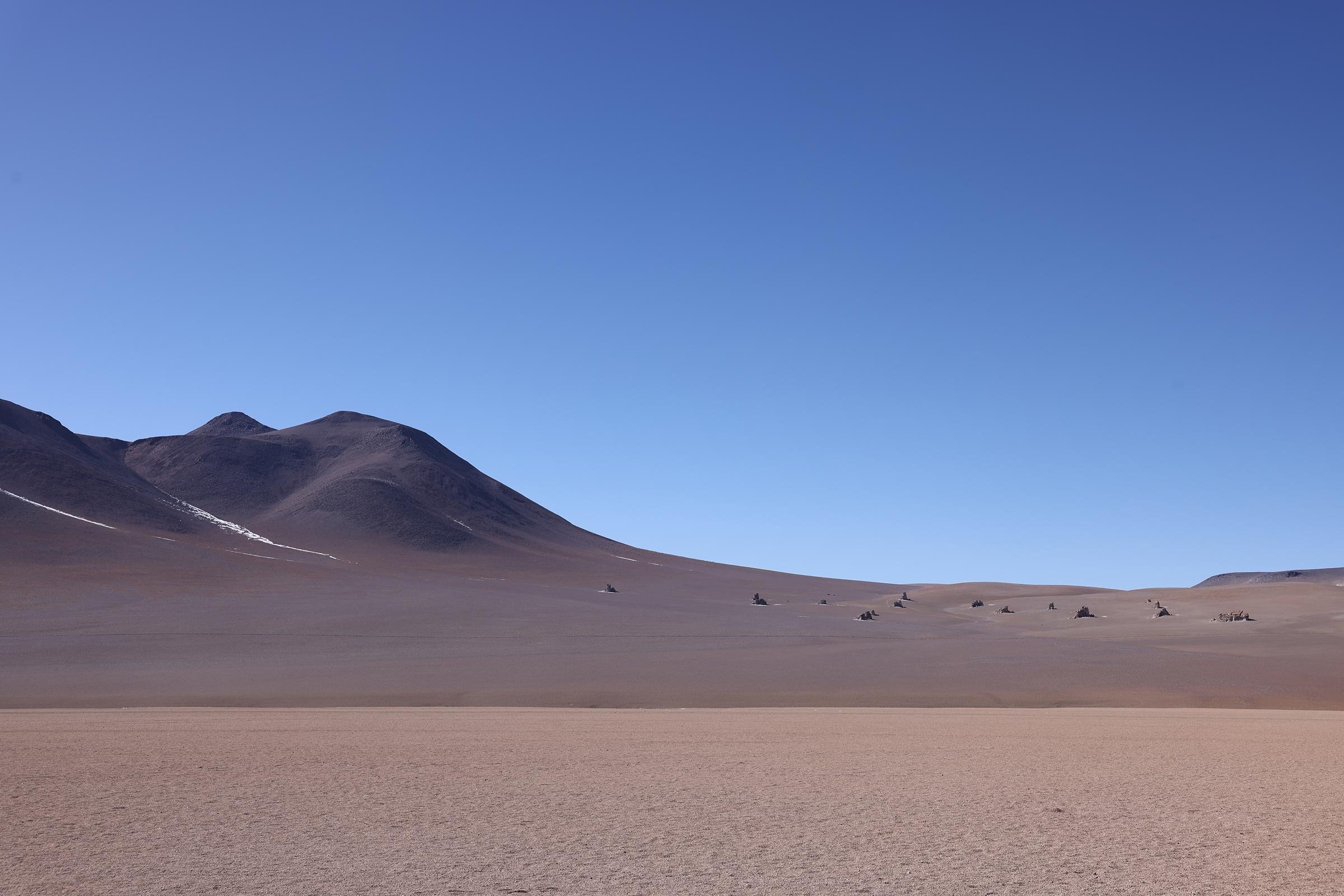 Vidsträckta och karga Salvador Dalí Desert, Reserva Nacional de Fauna Andina Eduardo Avaroa, Bolivia