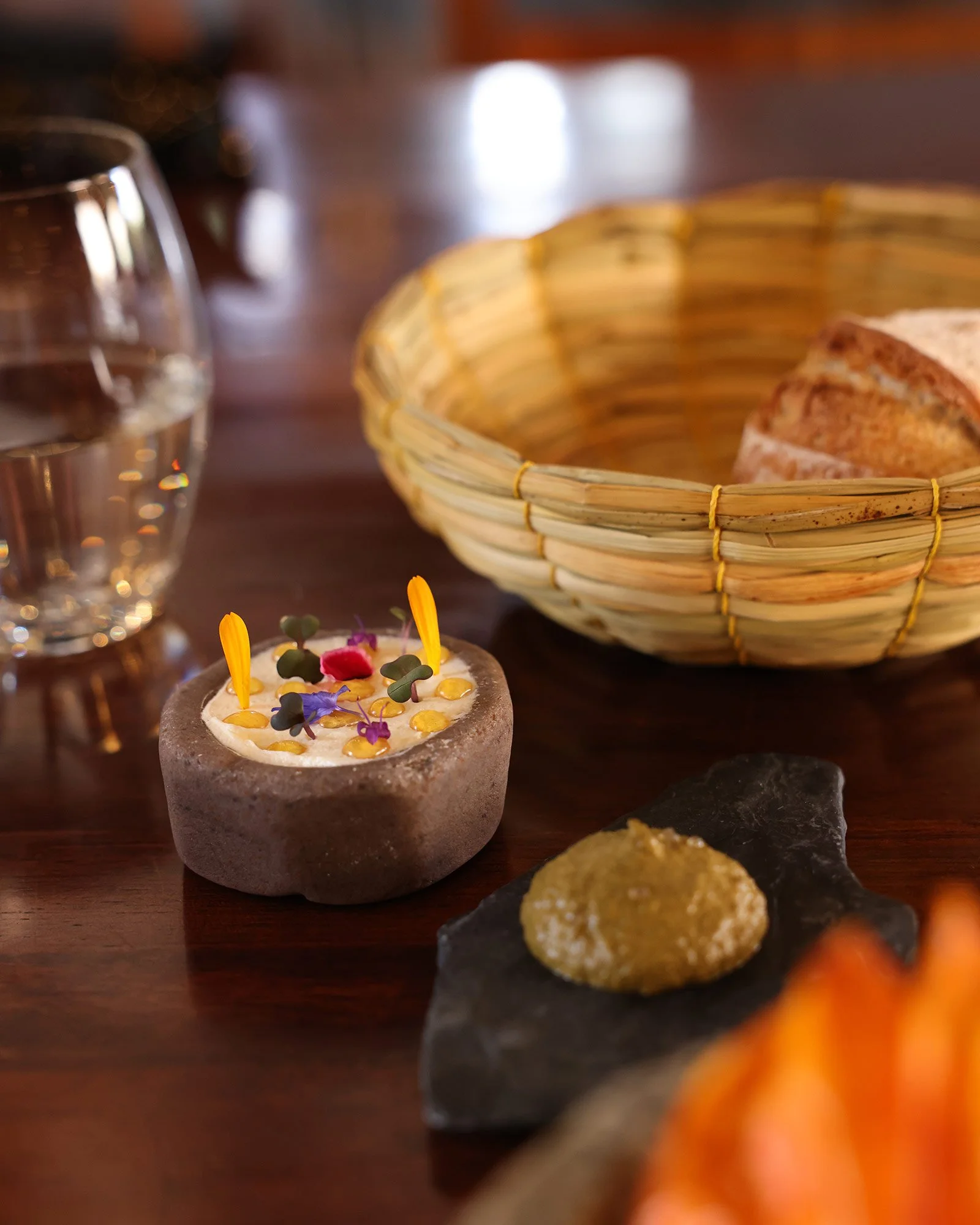 Förrätt på Restaurant Gustu, La Paz, Bolivia