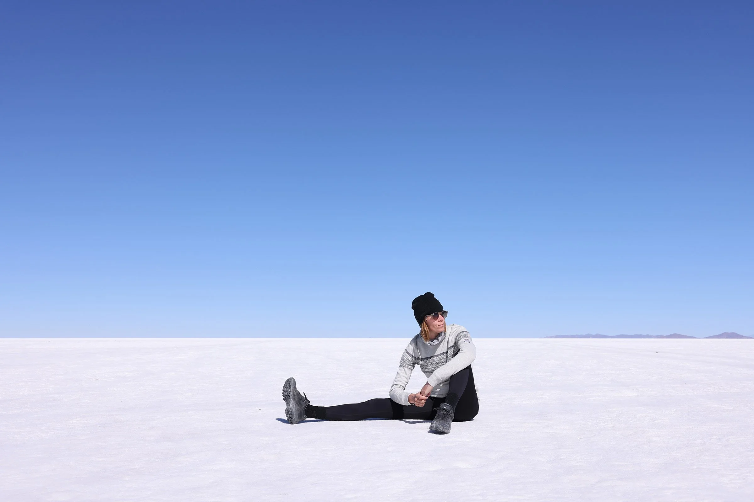 Salar de Uyuni, världens största saltöken, i Bolivia