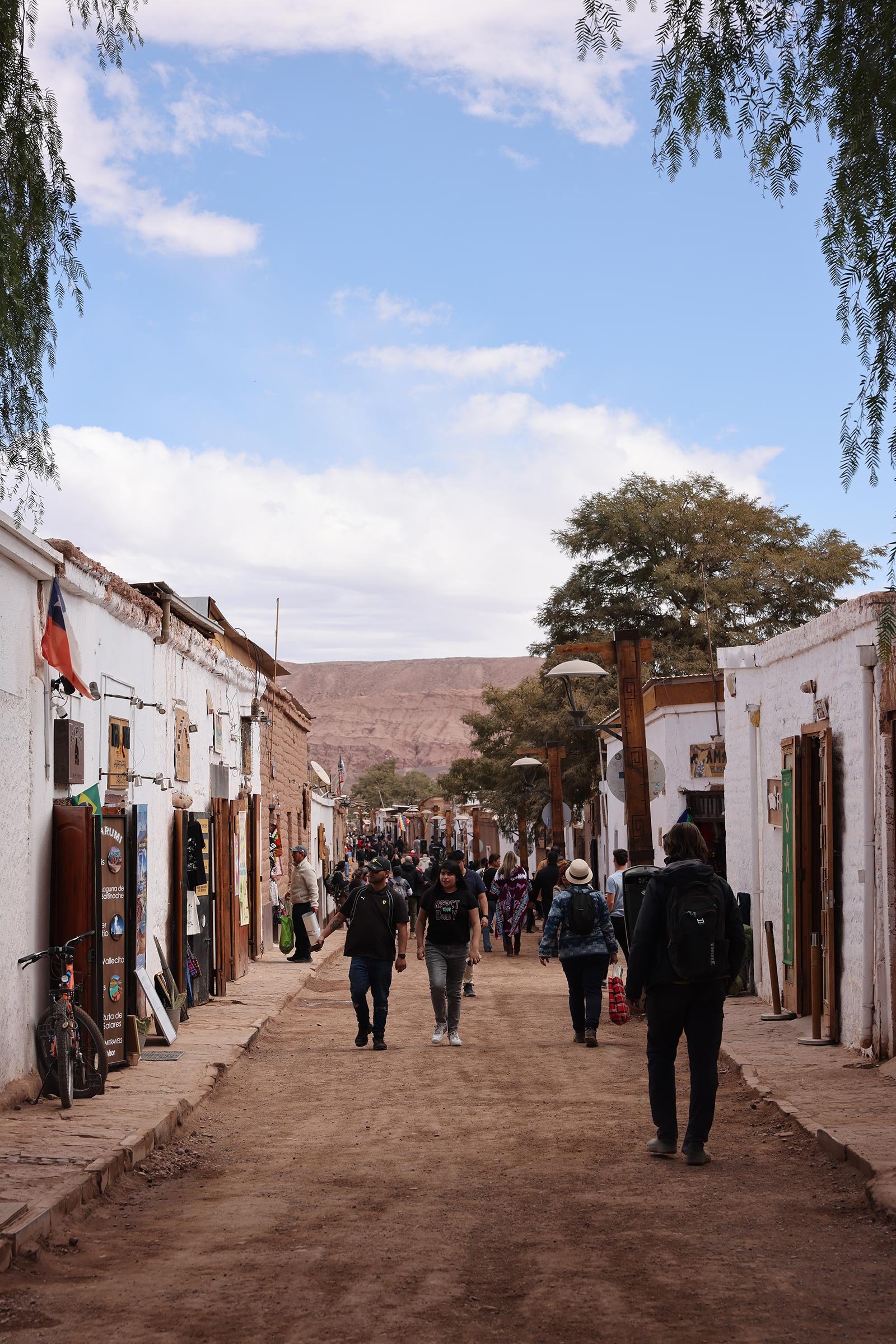 Huvudgatan i San Pedro de Atacama, Chile
