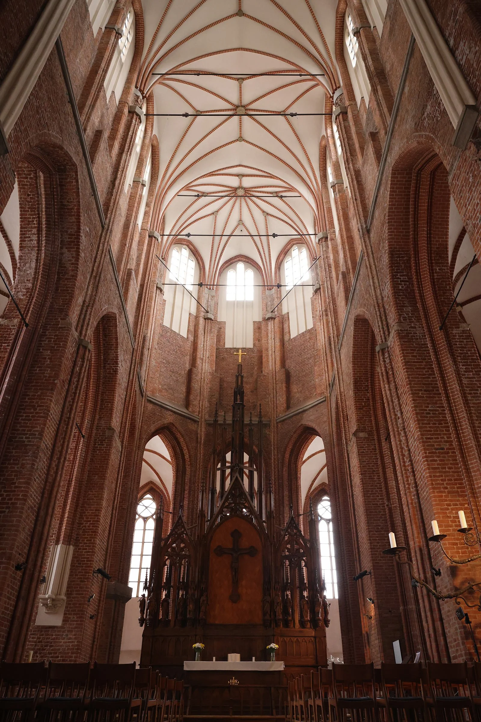 Interiören i Sankt Peterskyrkan i Riga, Lettland