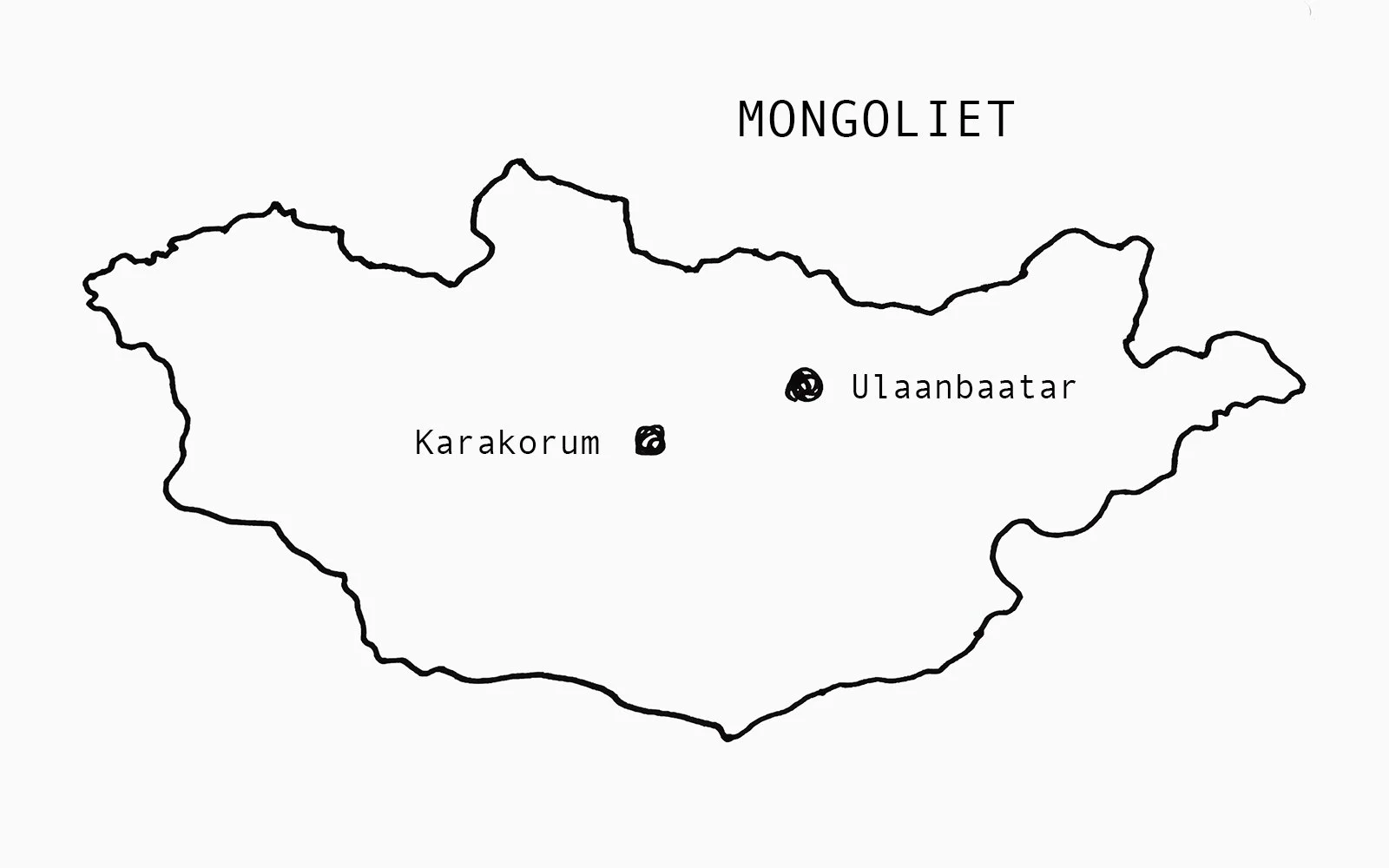 Mongoliet, karta