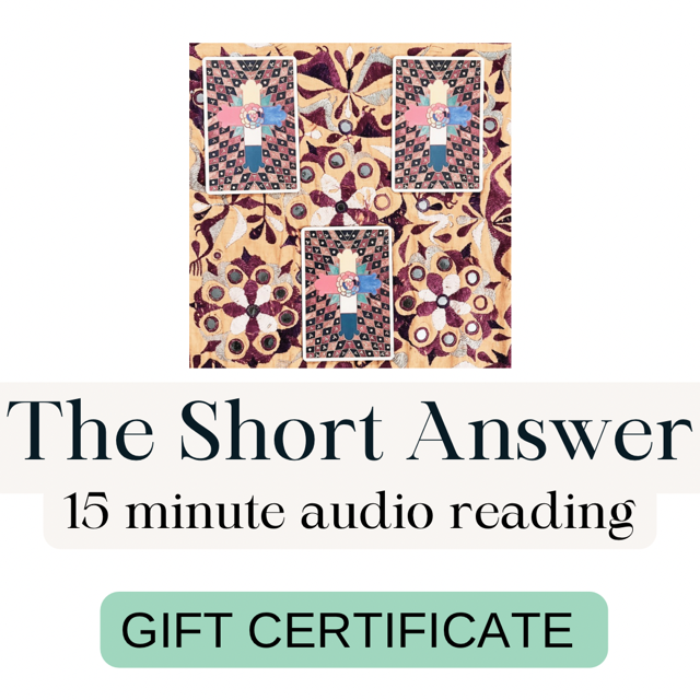 GIFT CERTIFICATE: The Short Answer, 15 minute audio email reading