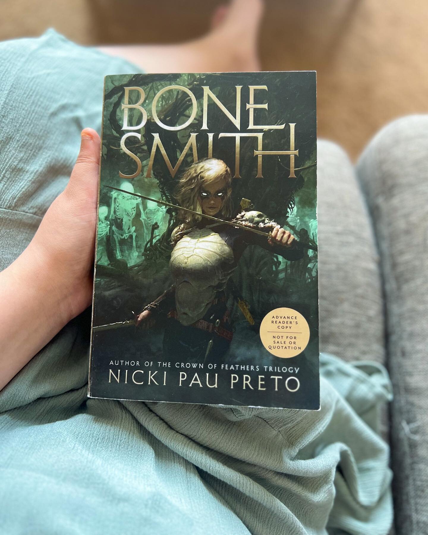 The perfect vacation read 💚💀 

Bonesmith is on sale July 25! If you&rsquo;re in Toronto, @nickipaupreto is hosting a launch event in Barrie the Sunday prior to on sale! Check her page for details.

#Bonesmith #NickiPauPreto #ReadingRiders #AmReadin