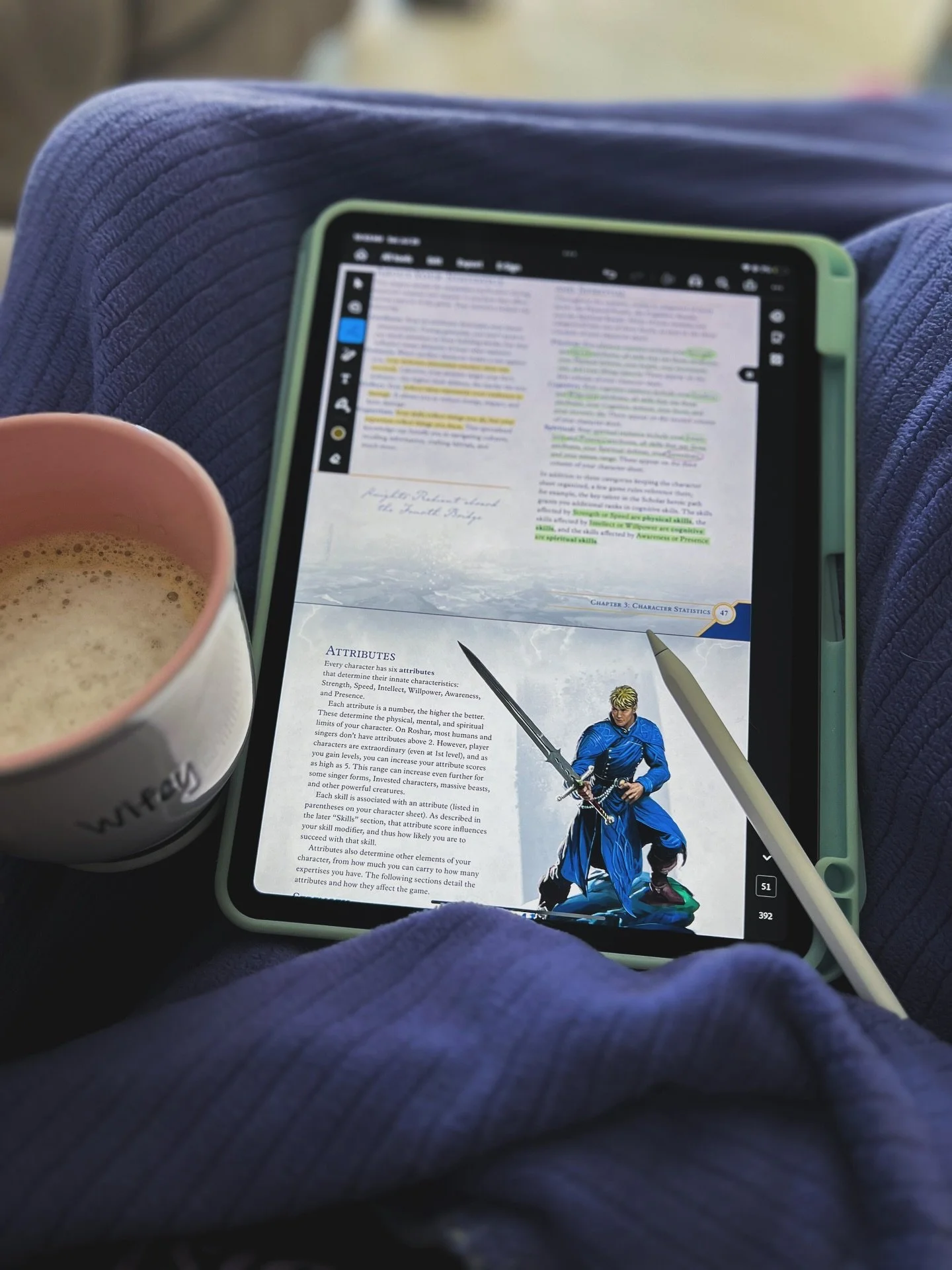 What happens when your two obsessions collide&hellip;

Cosmere universe 🤝  TTRPGs

Spending my morning drinking coffee &amp; annotating my new Player&rsquo;s Handbook ☕️

Feels good to have a project you backed on Kickstarter land in your hands. Thi