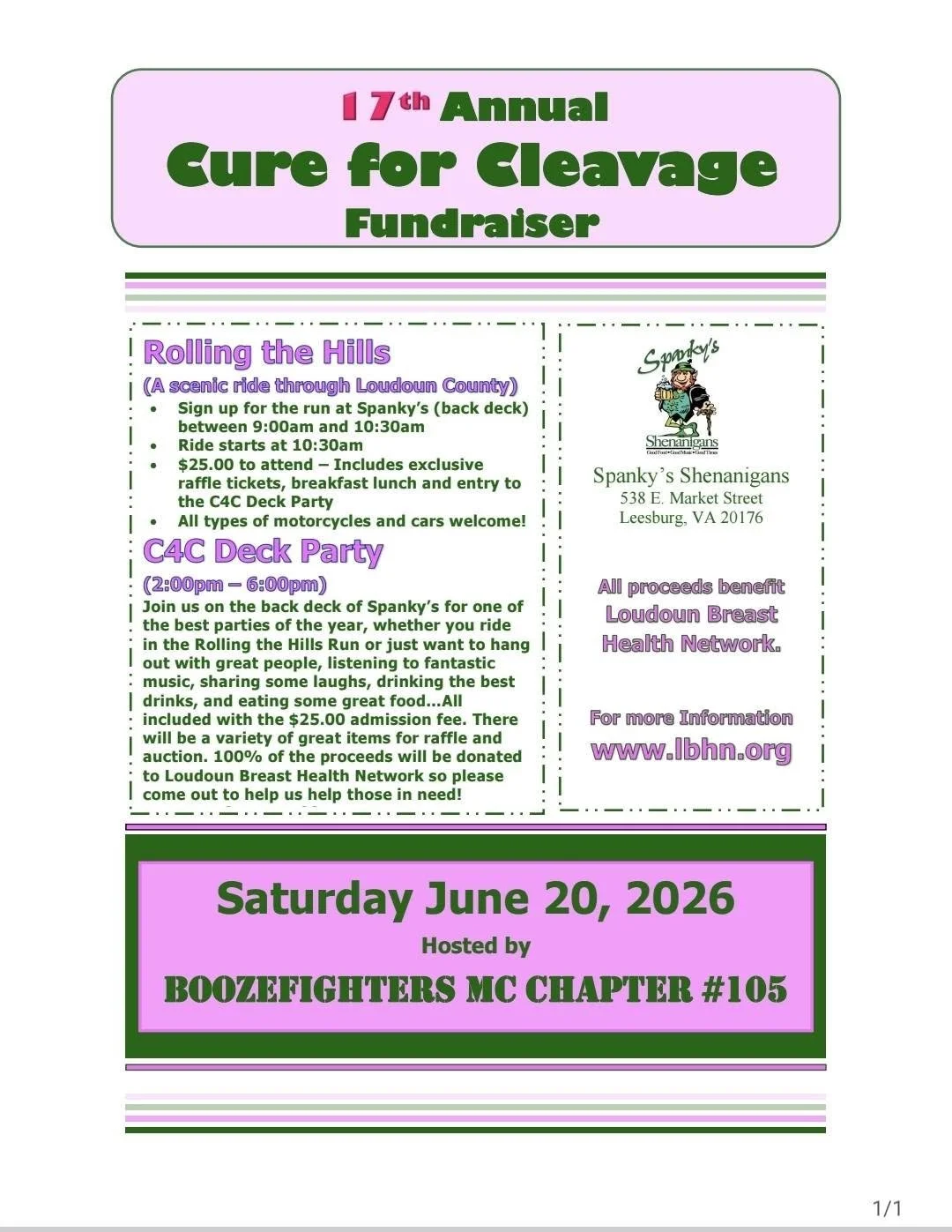 17th Annual Cure For Cleavage 2026