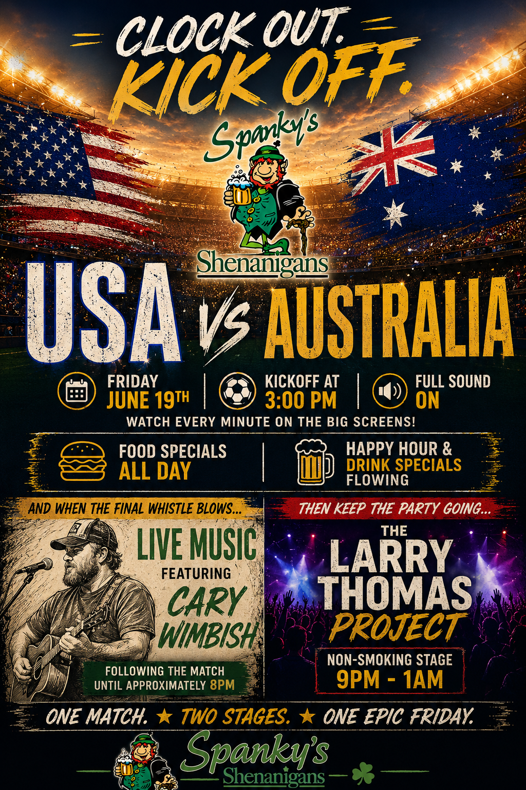 USA vs AUS World Cup Watch Party !!
