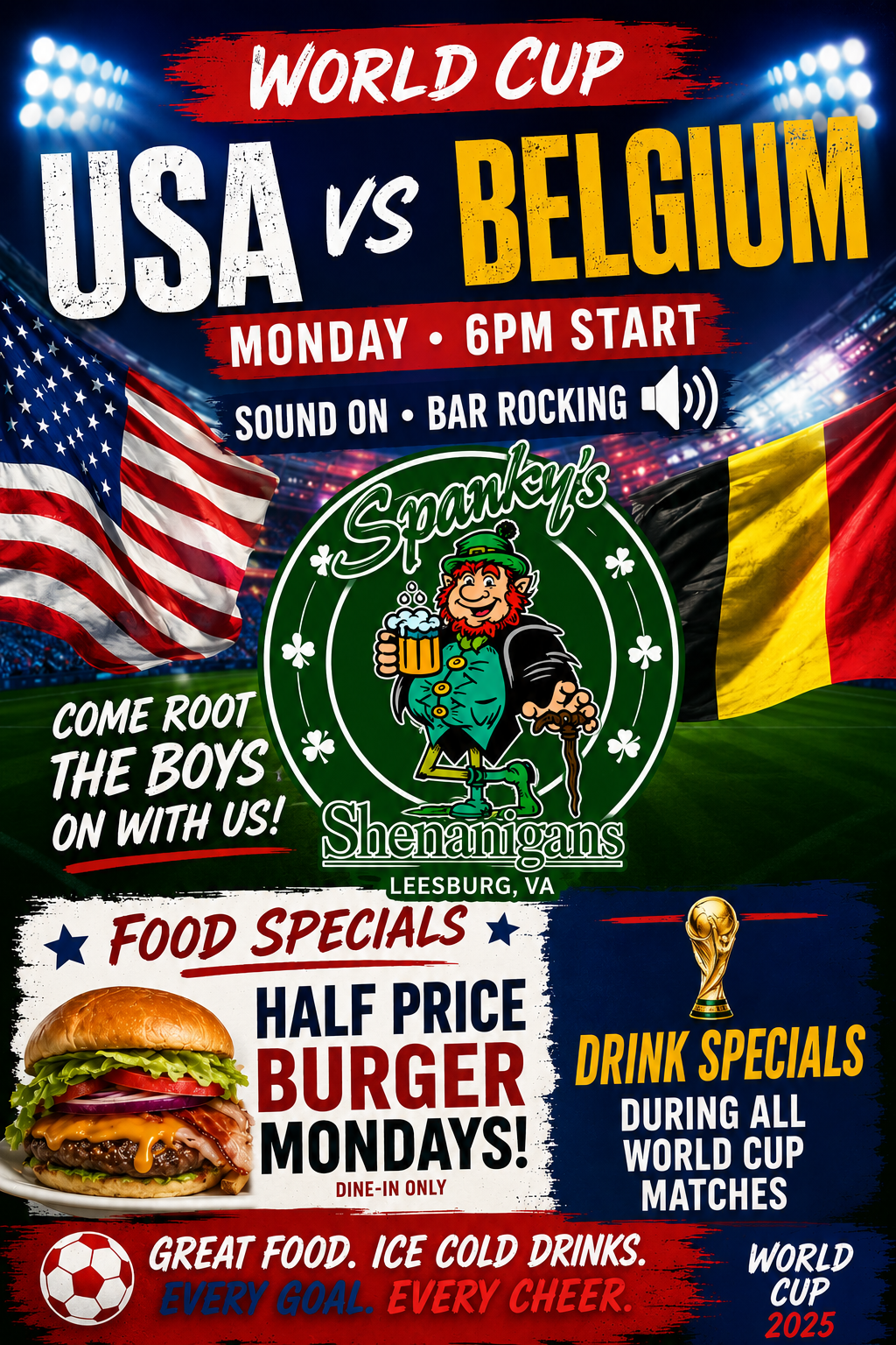 USA vs Belgium World Cup Watch Party!!