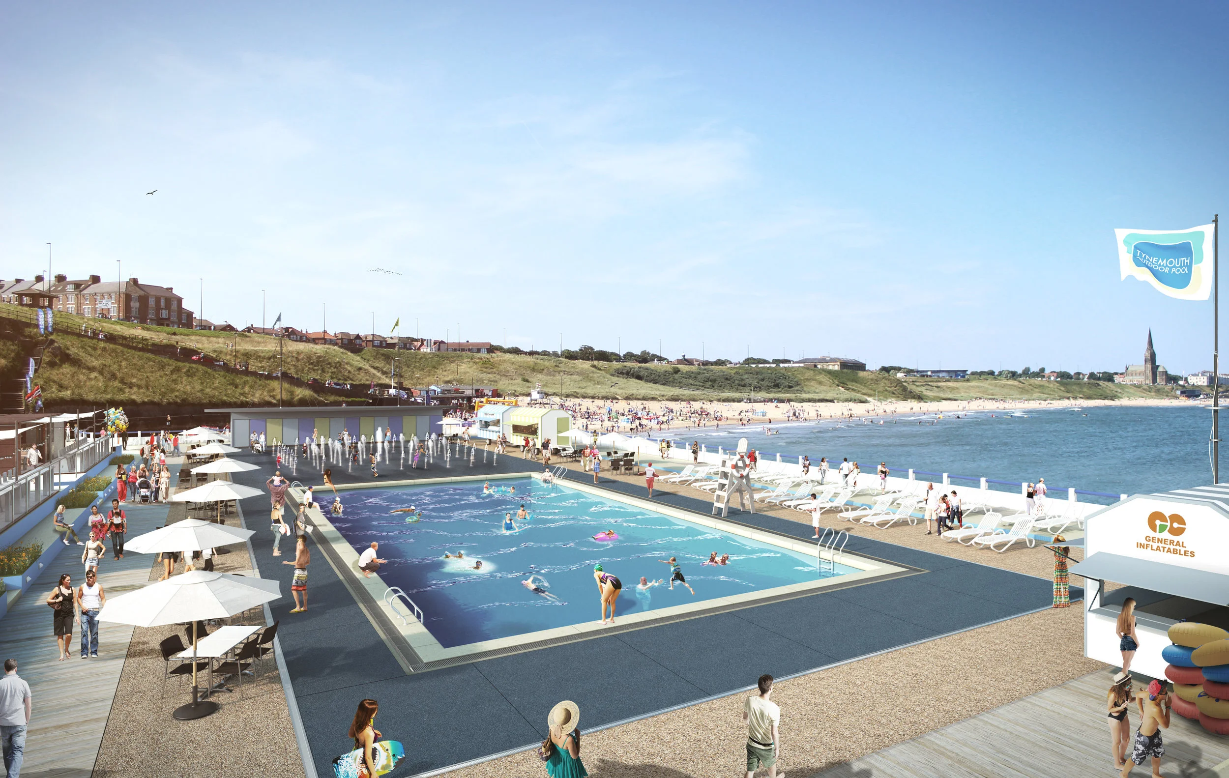 A visualisation of the outdoor pool that The Friends of Tynemouth Outdoor Pool are hoping to create.