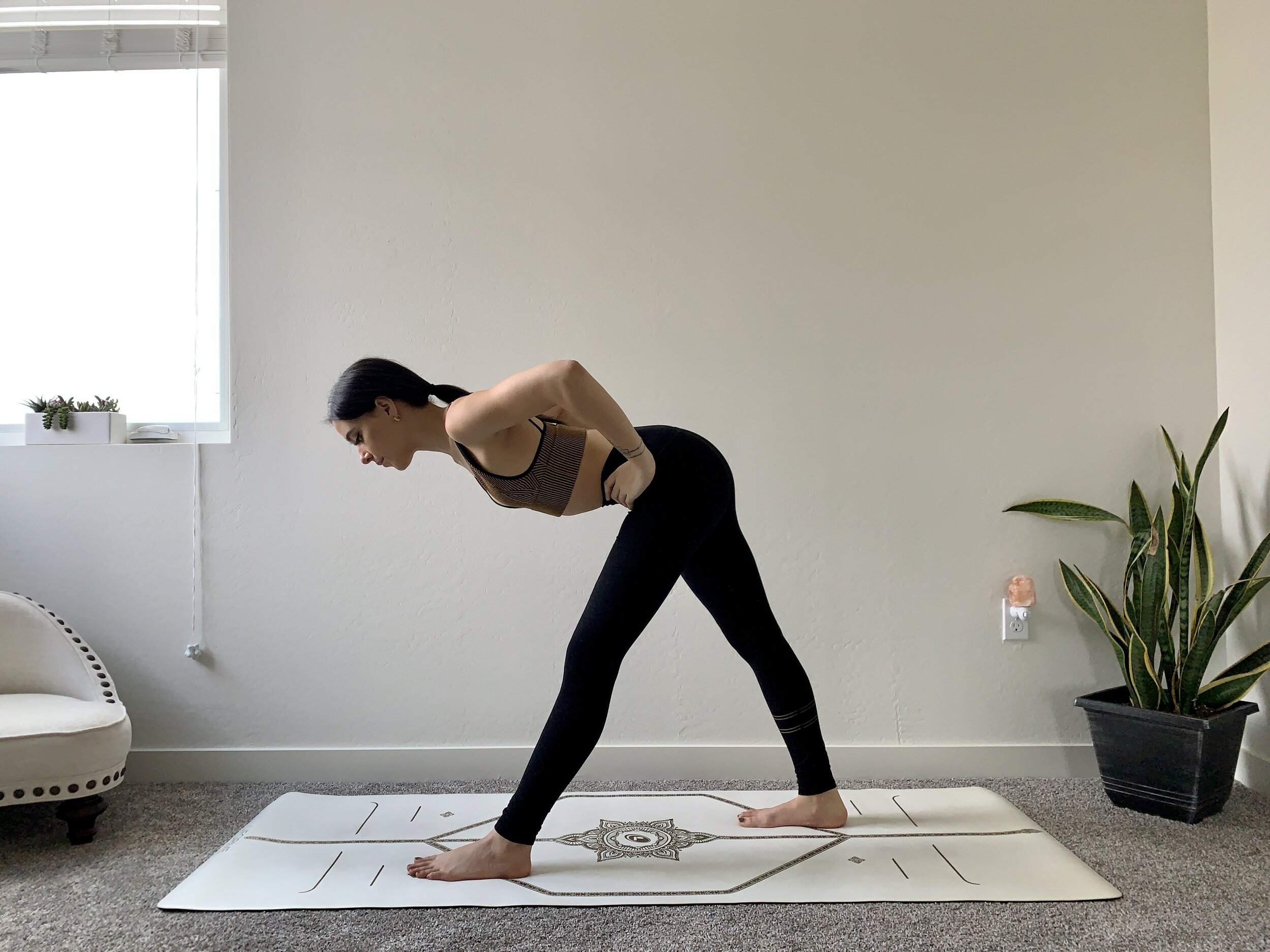 An Asian Chinese Female Yoga Instructor Demonstrating Yoga Poses Warrior I  Pose Learn The Basics Of This Foundational Yoga Pose Virabhadrasana I  High-Res Stock Photo - Getty Images