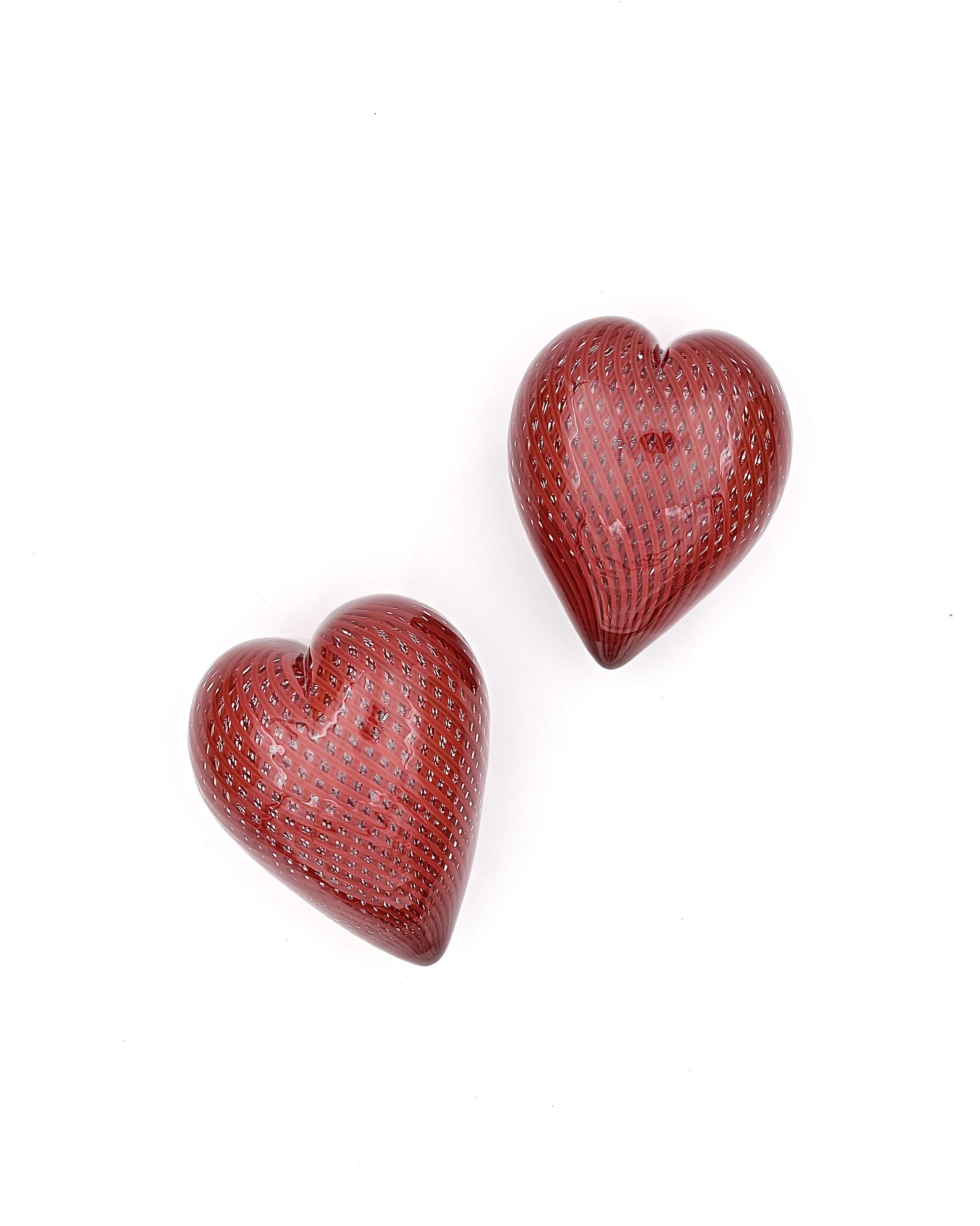 Red Reticello Heart(s)