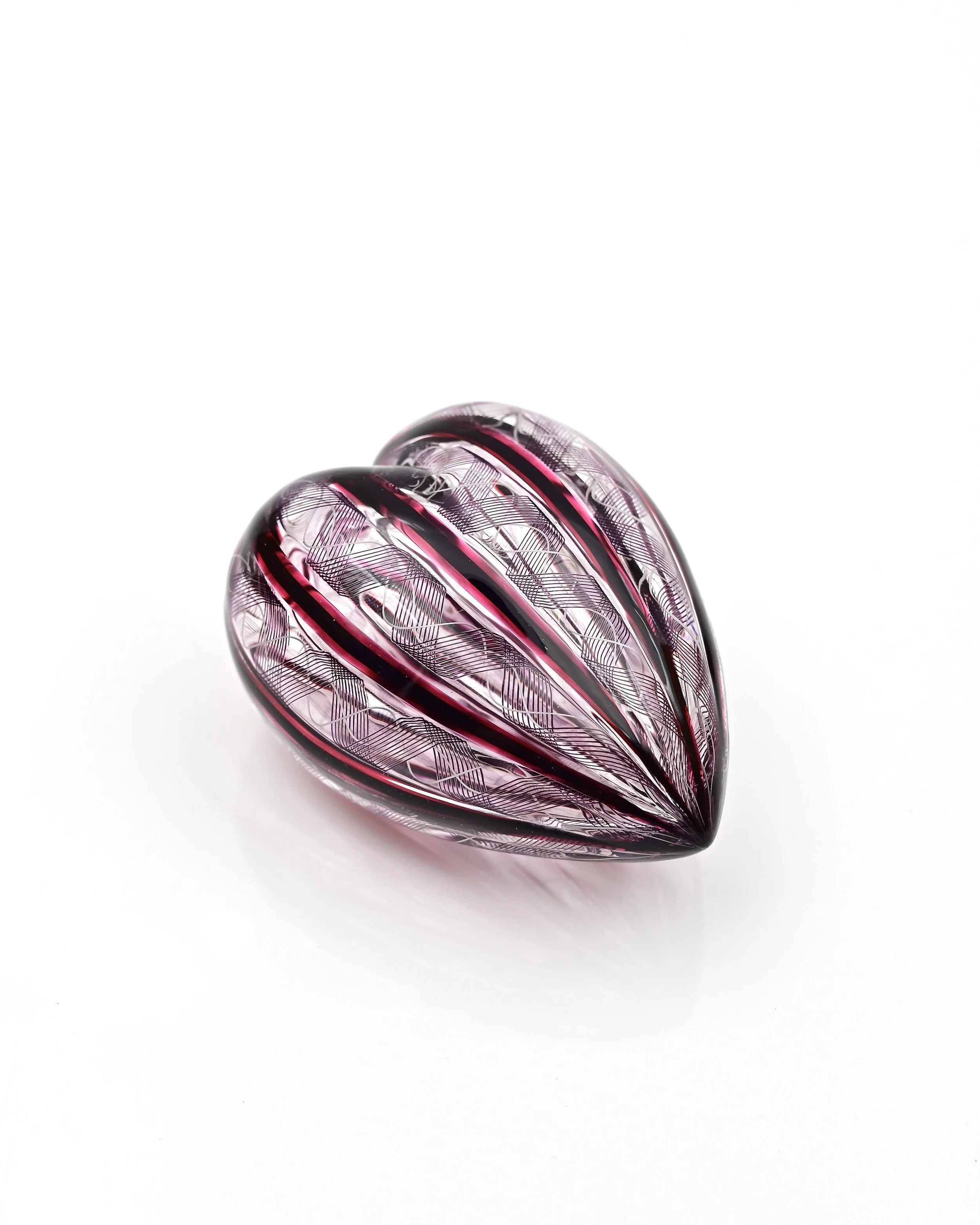 Pink Striped Fancy Heart