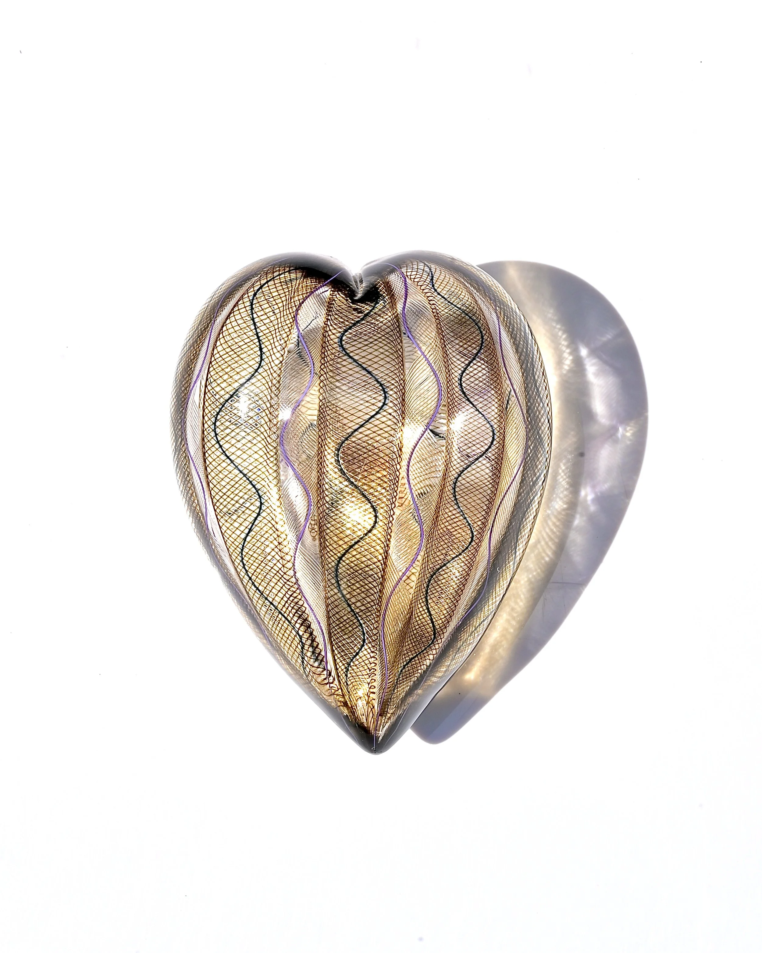 Amber Zig Zag Heart