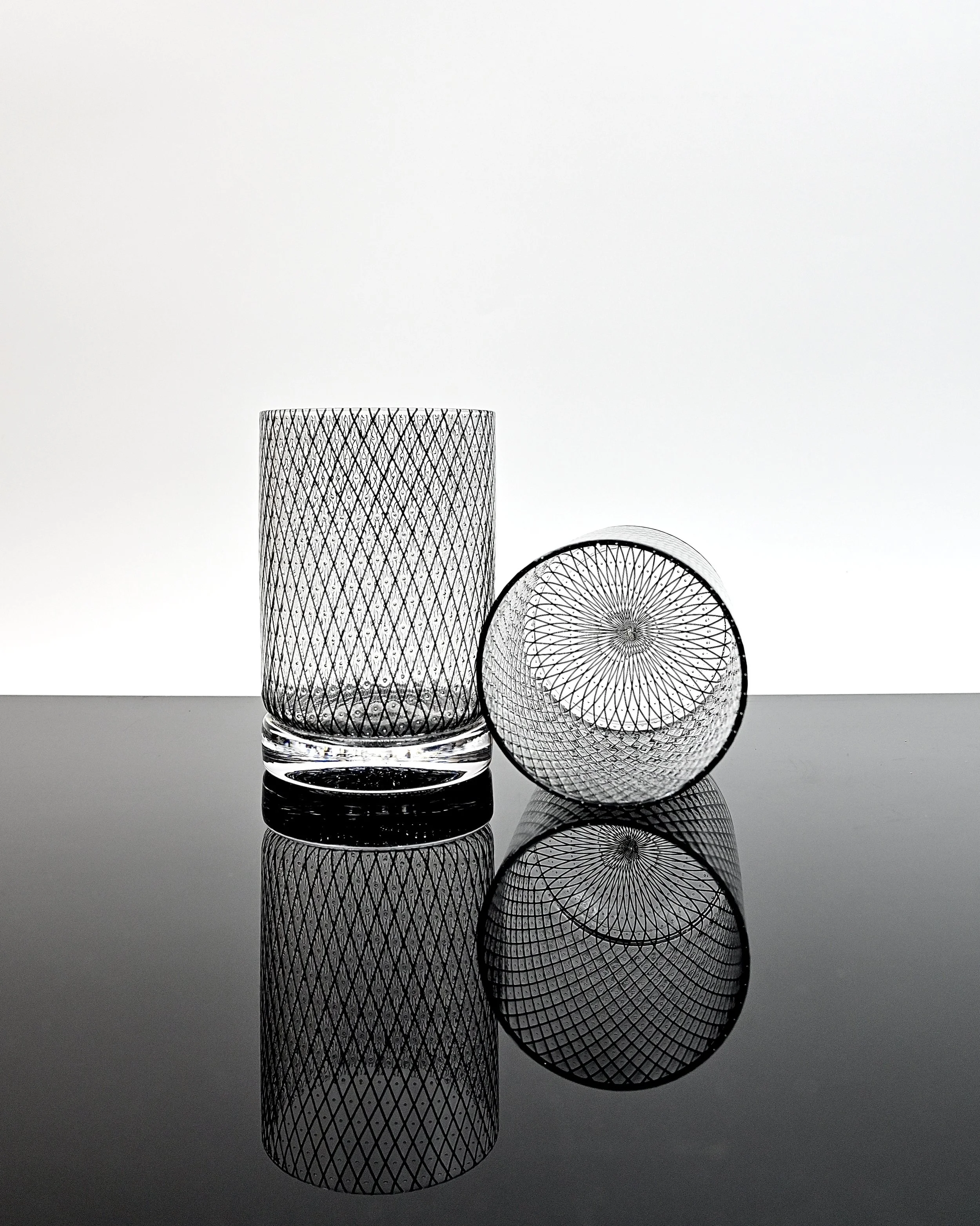 Reticello Tumbler Pair // 11oz