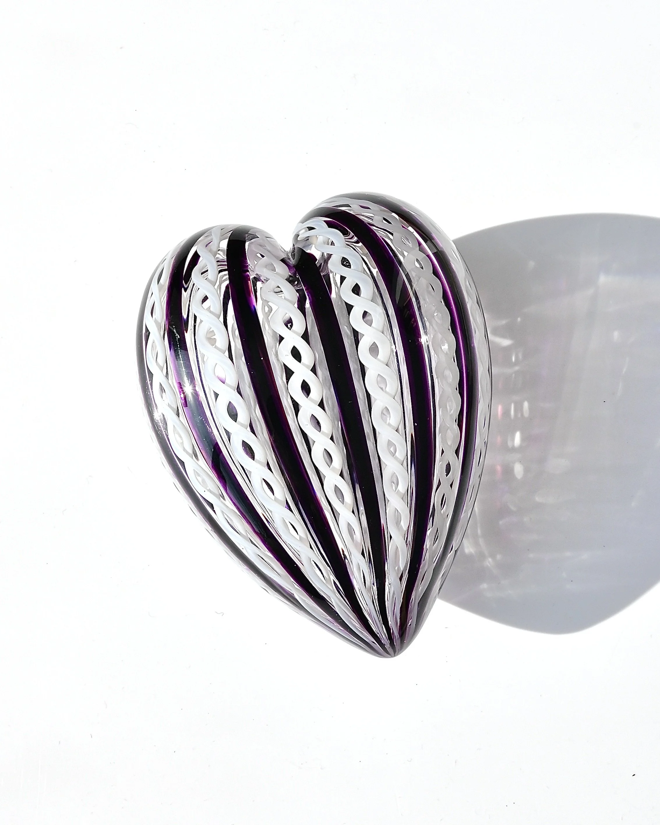 Purple + White Heart