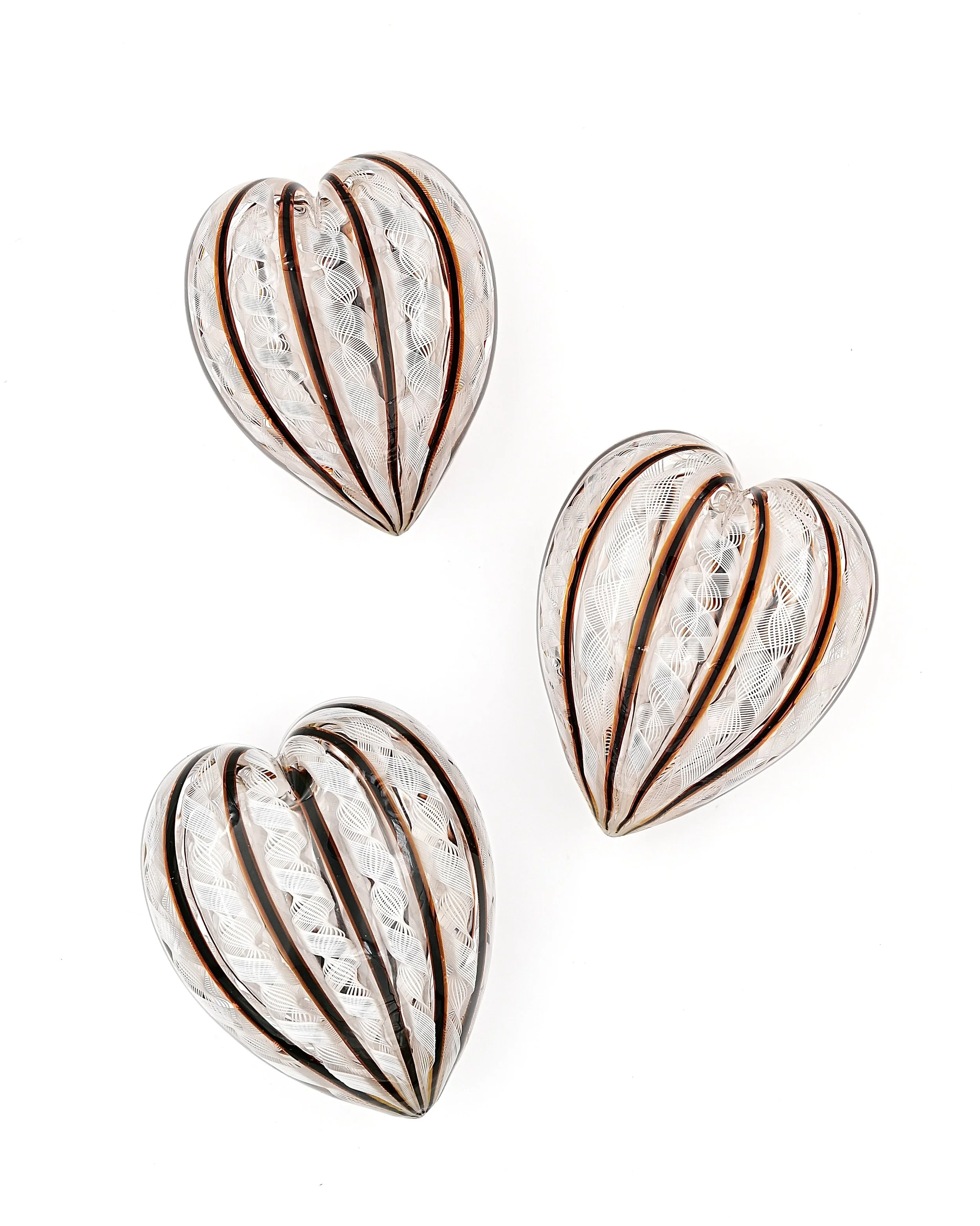 Amber + White Heart(s)