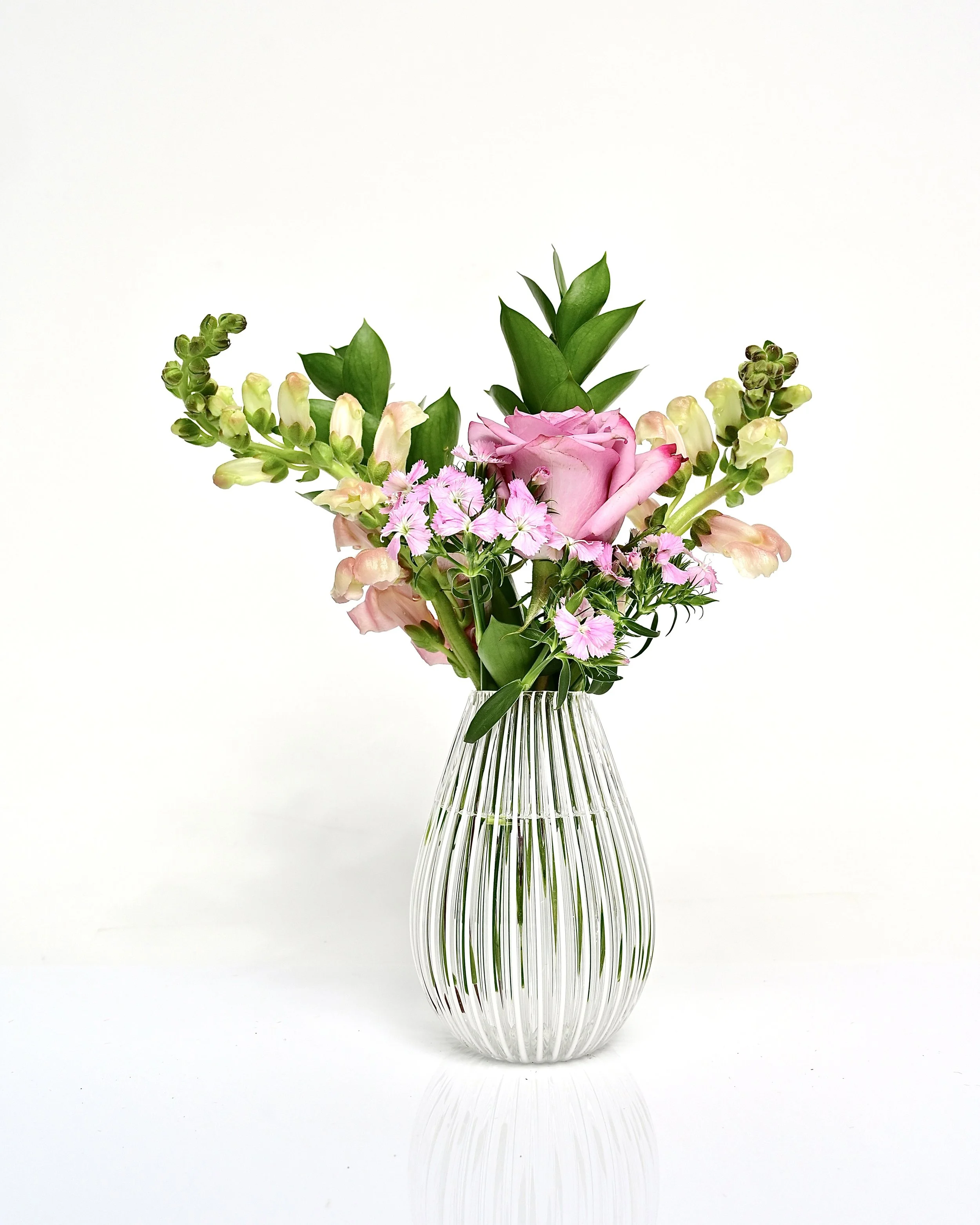 White Cane Bud Vase - 10C