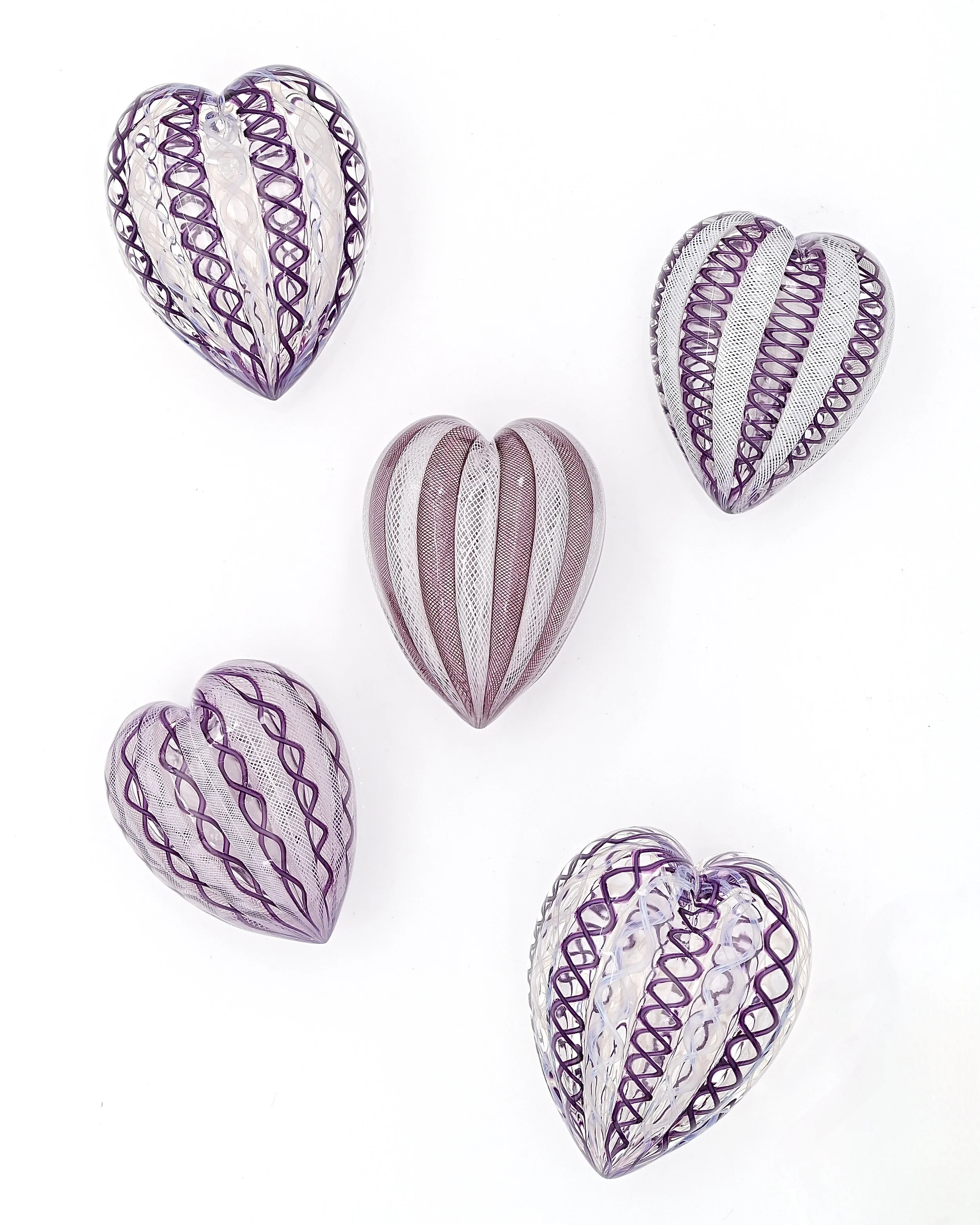 Purple + White Heart(s)