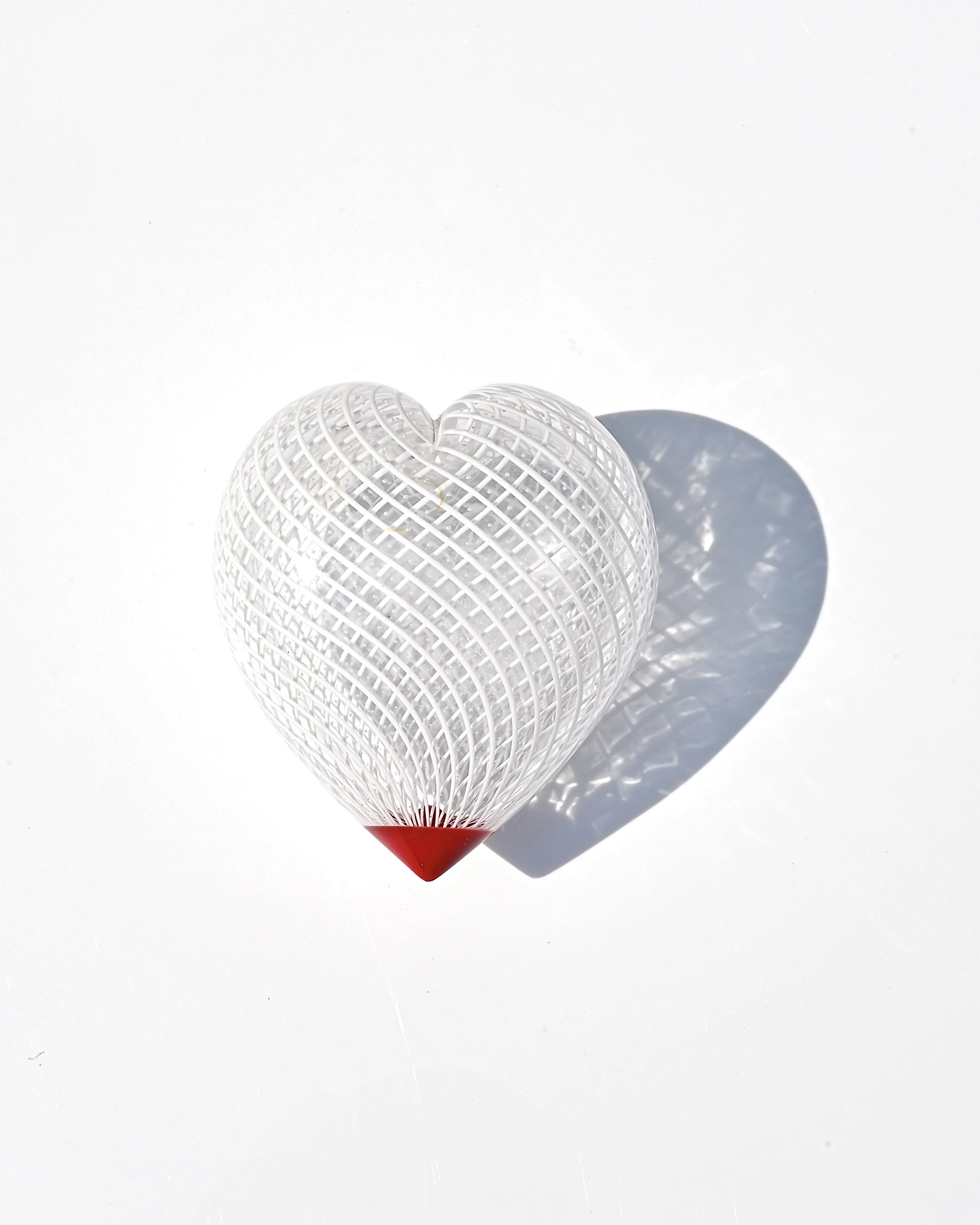 Red Tip Reticello Heart