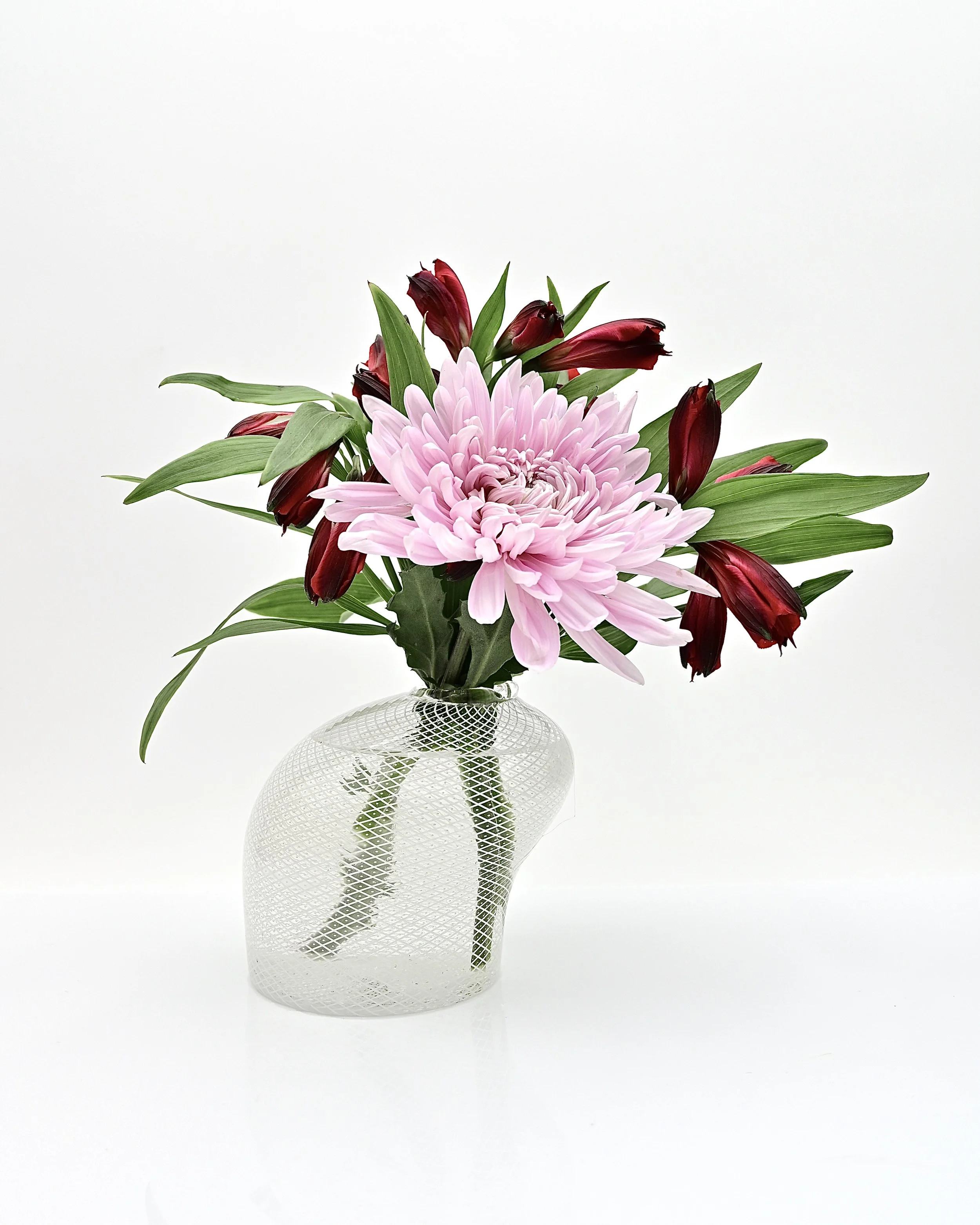 White Reticello Bud Vase - 6E