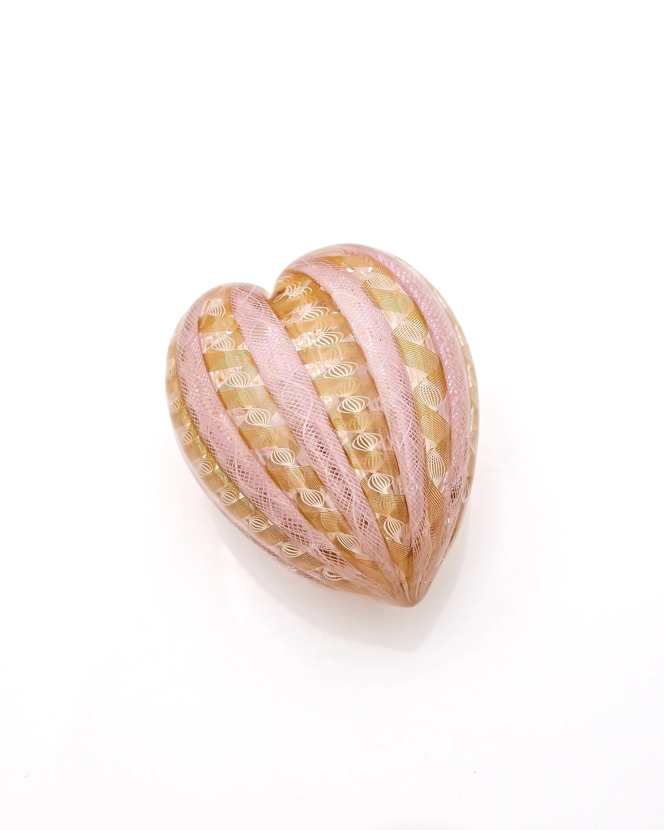 Pink + Gold Fancy Heart