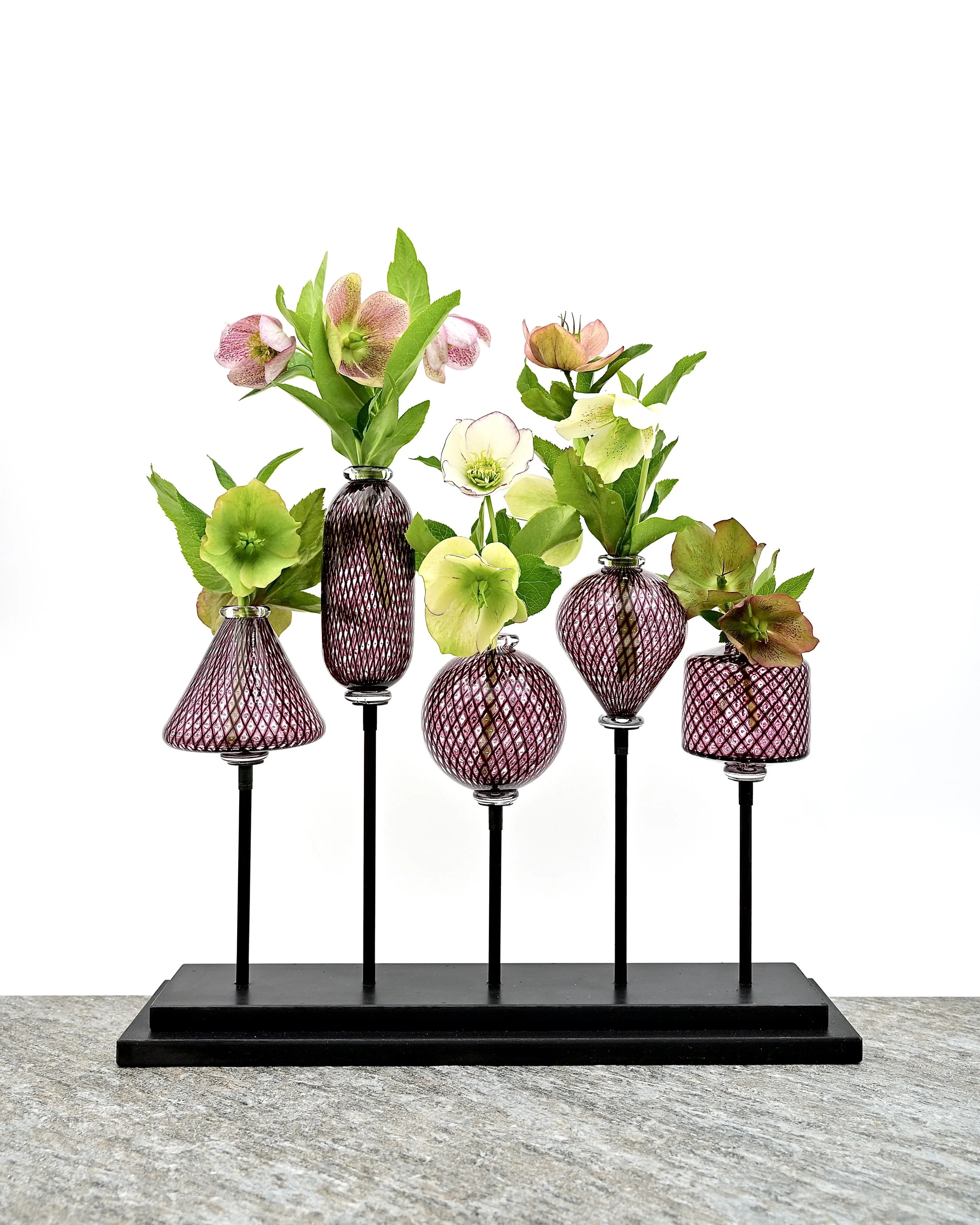 Pink Reticello Quintet on Stand