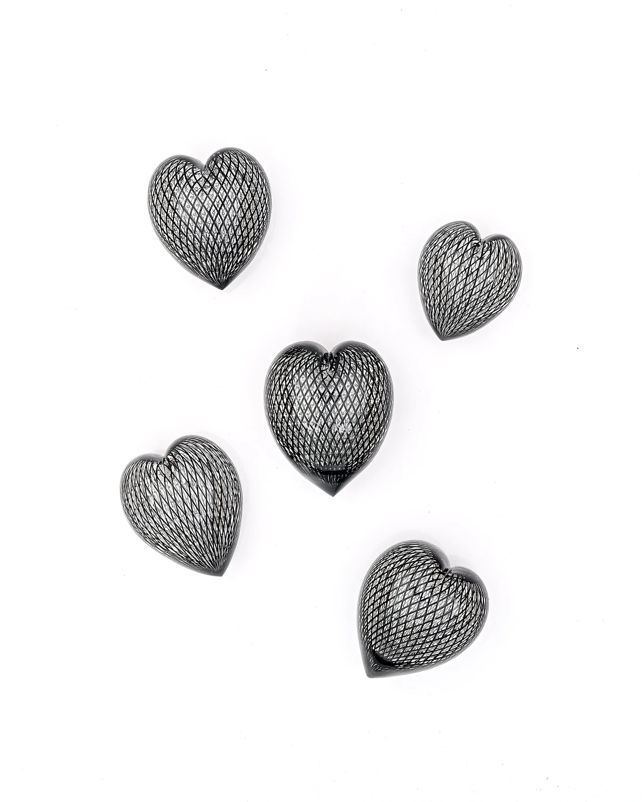 Black Reticello Heart(s)