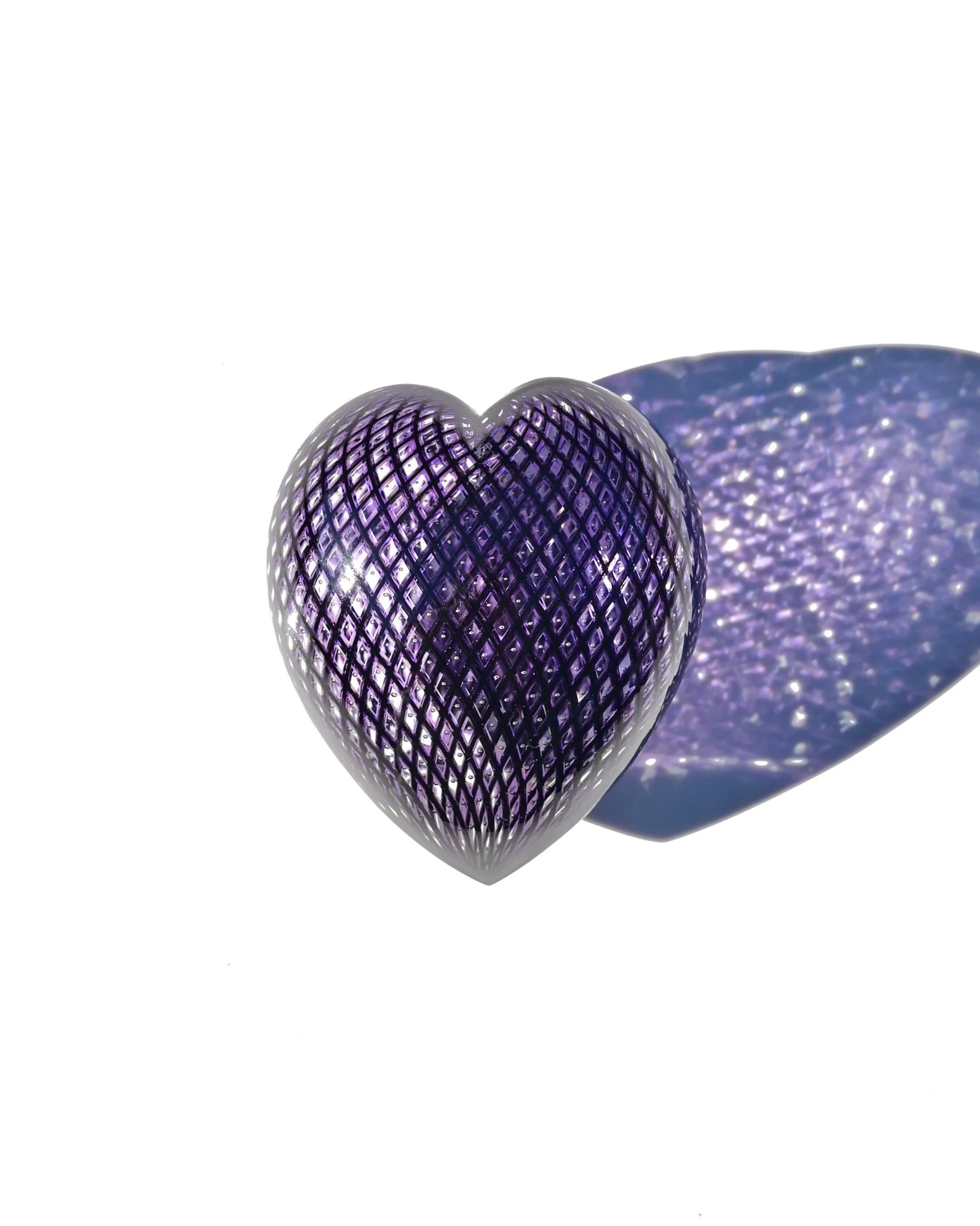 Purple Reticello Heart