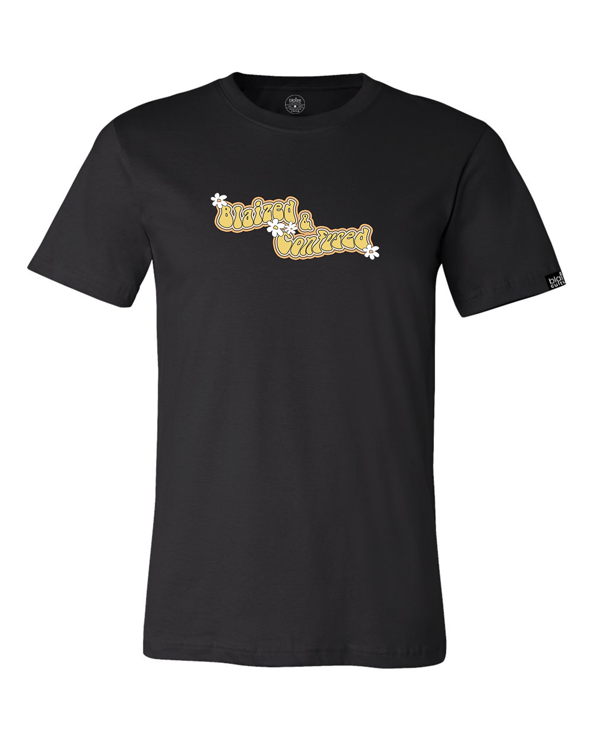 Blaize and Confused Floral Black Tee.png