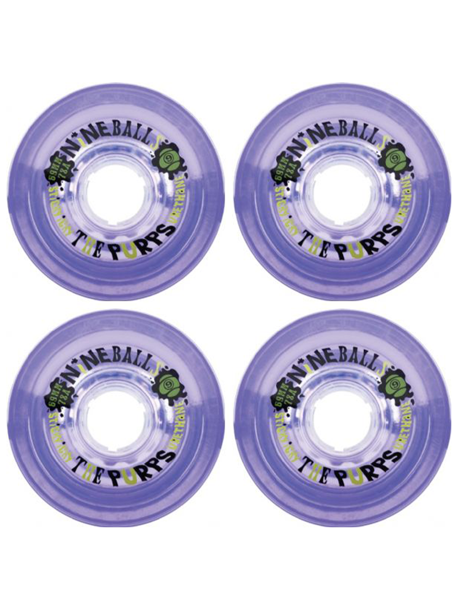 Sector 9 Wheels Nineballs Clear Purple Skateboard Wheels - 69mm 78a