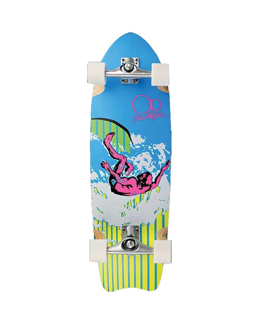 Ocean Pacific Crest 30″ Complete Surfskate – Blue/Yellow