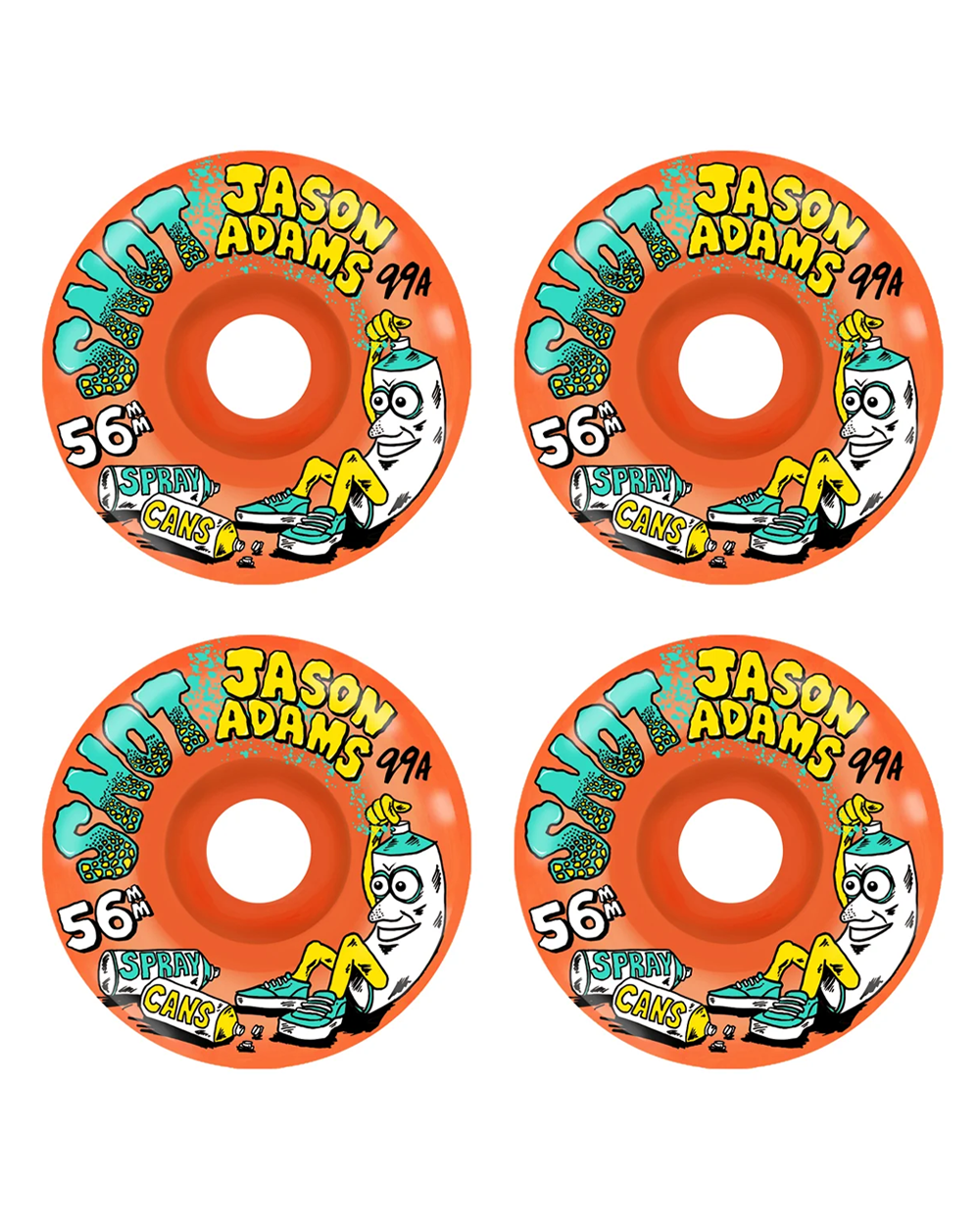 Snot Adams Spray Cans Conical 56mm 99a Skateboard Wheels.png