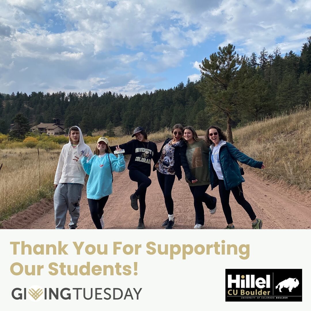 Thank you to everyone who made a donation yesterday to support our Outdoor Adventure programming at CU Boulder! With your help, we raised over $11,000 for our innovative, unique, and life-changing Jewish programming.

You can still make a difference 