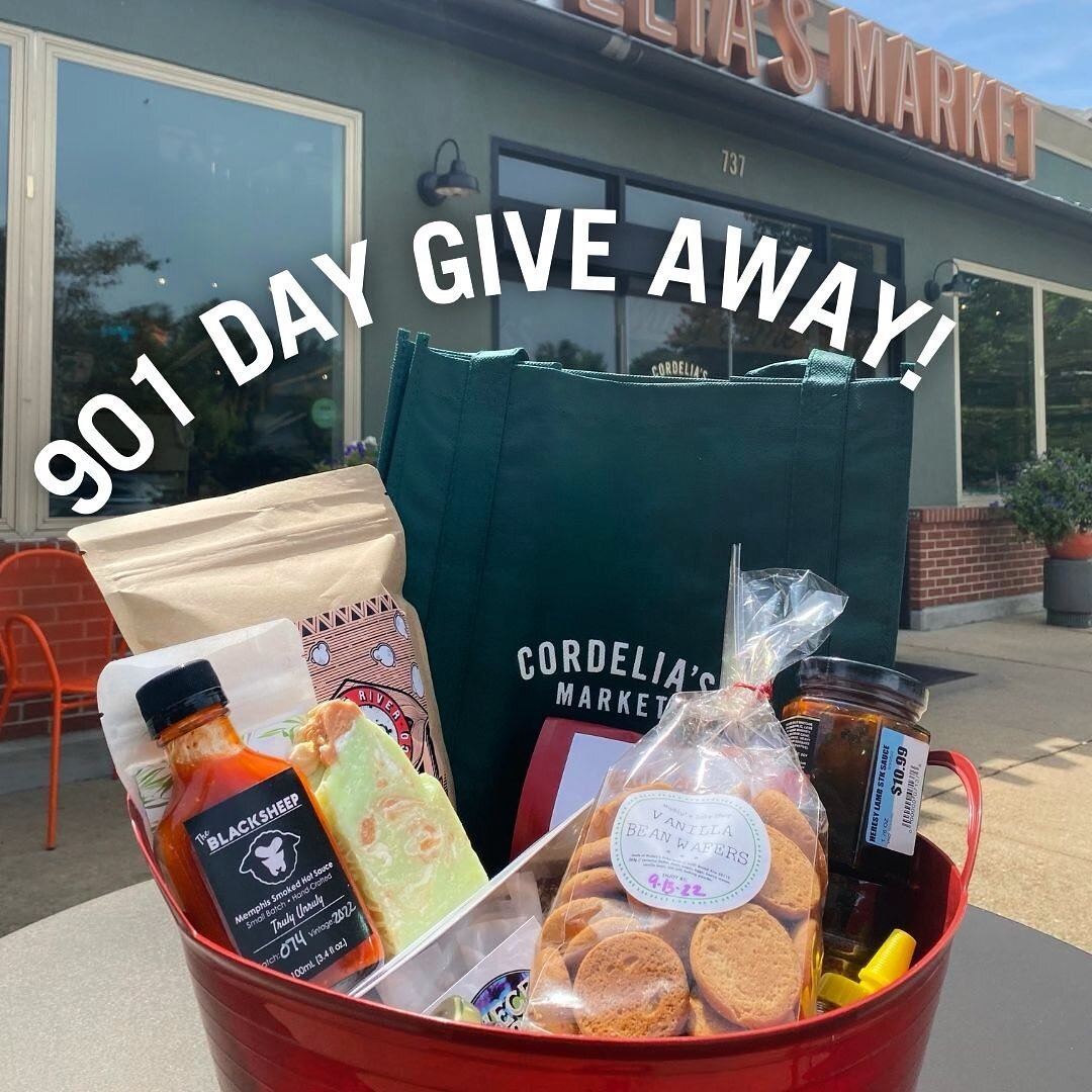 Celebrate the 901 with some of our favorite small batch vendors!
We have filled a gift basket with some of our favorite Memphis vendors like @muddysbakeshop,  @blacksheepbottling @wolfriverpopcorn and so much more!
Enter your name into the draw in th