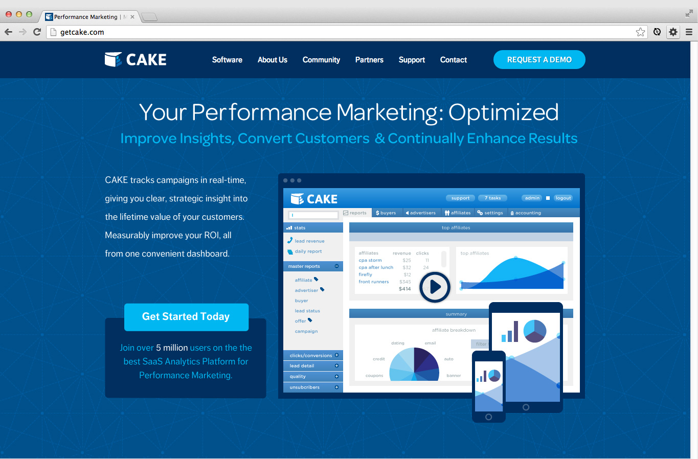 Web Design for CAKE Marketing