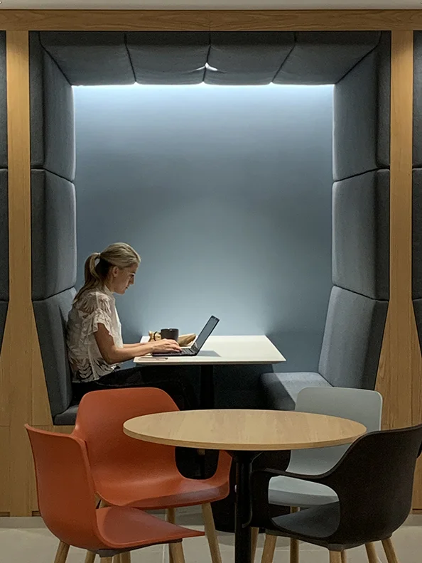  New York, NY  Our interiors fit-out for a global cosmetics brand, creates an innovative workplace for approximately 110 employees. The design responds to the company's global brand initiative, which is based on transparency, sustainability, and a co