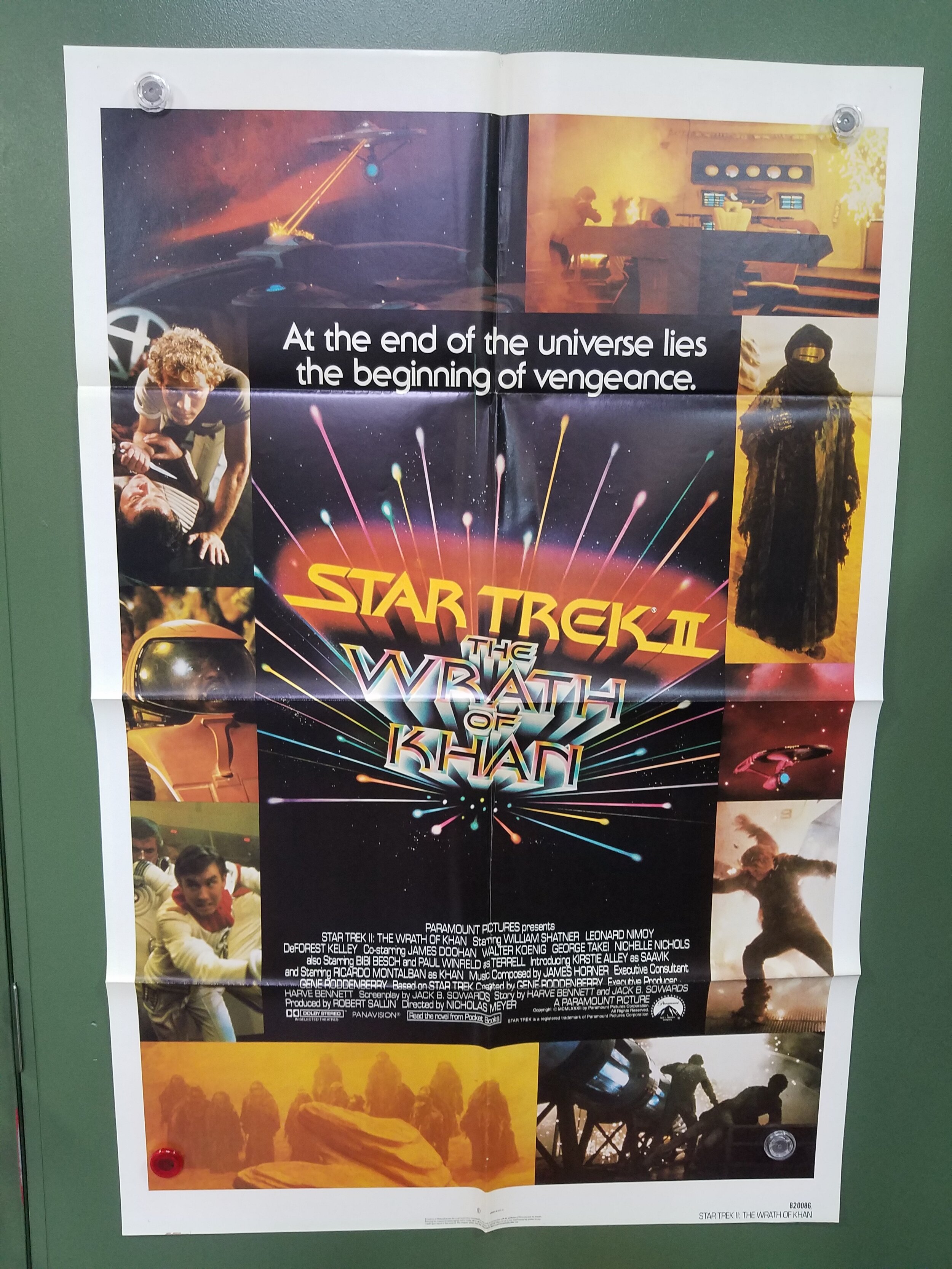 Vintage Genuine Star Trek II Wrath of Khan Magazine Poster Original Movie Issue 