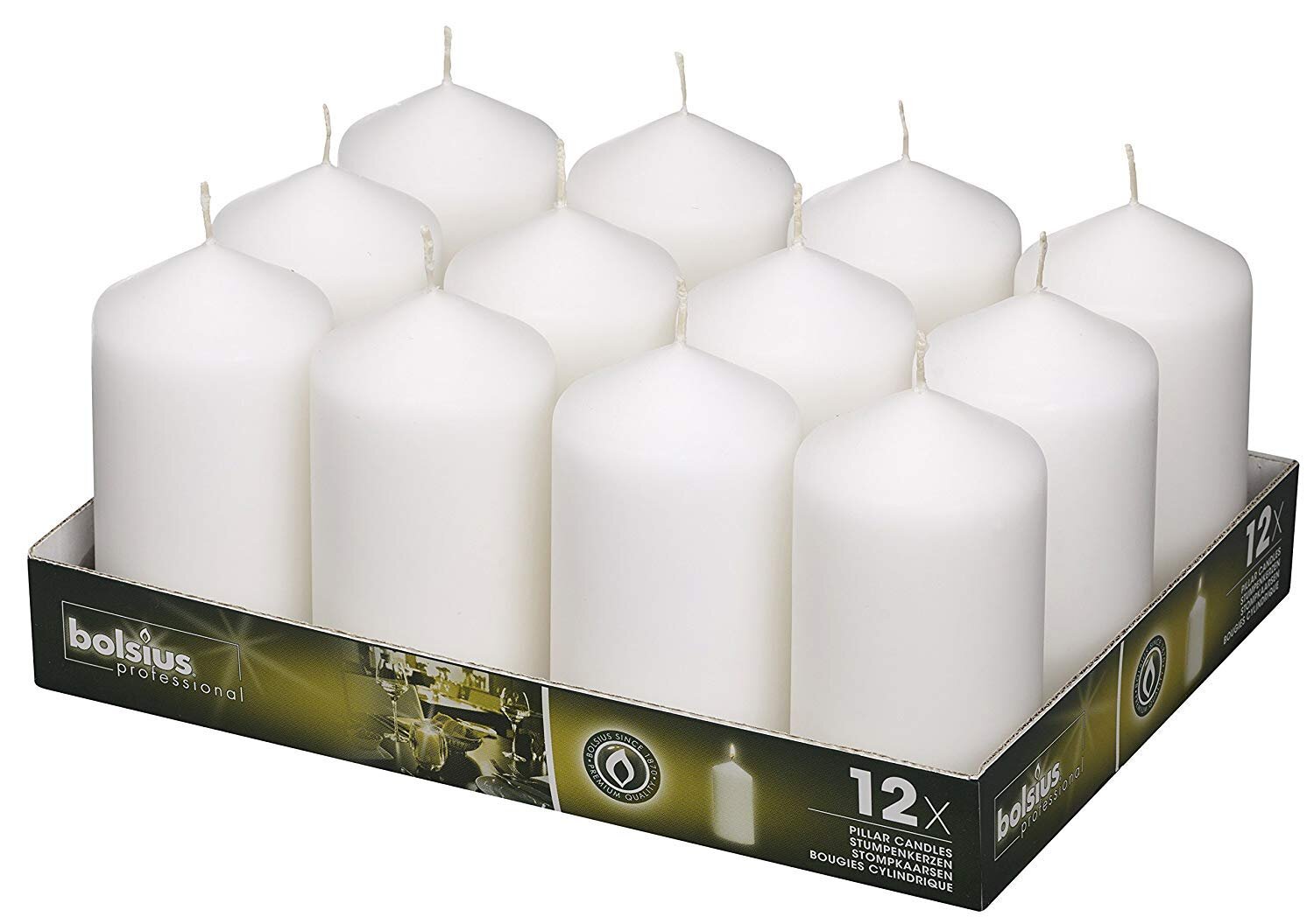 12-Pack Pillar Candles